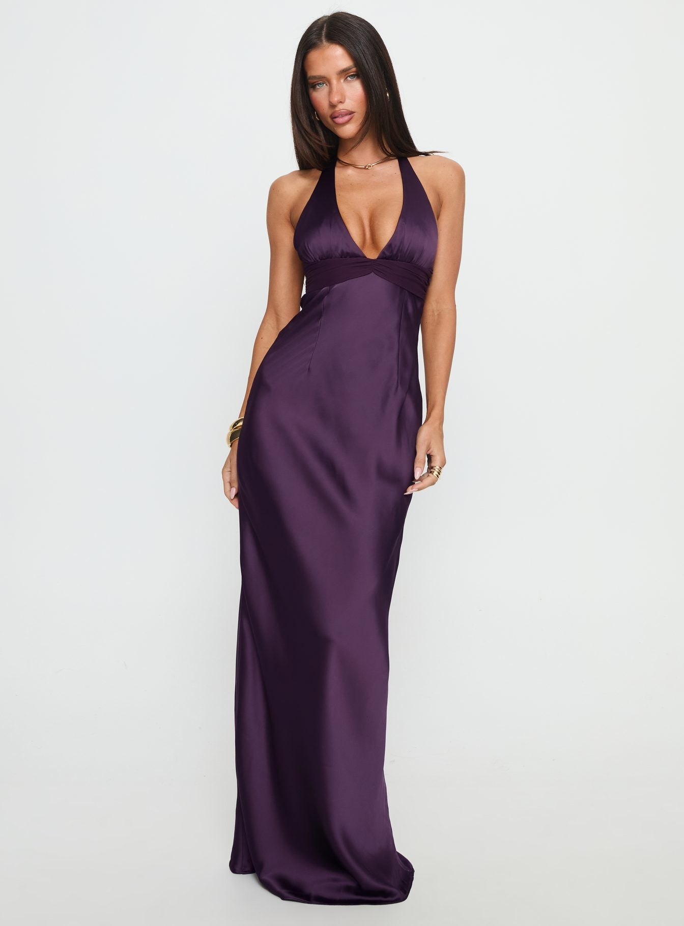 Odyssa Halter Maxi Dress Purple - Image 2