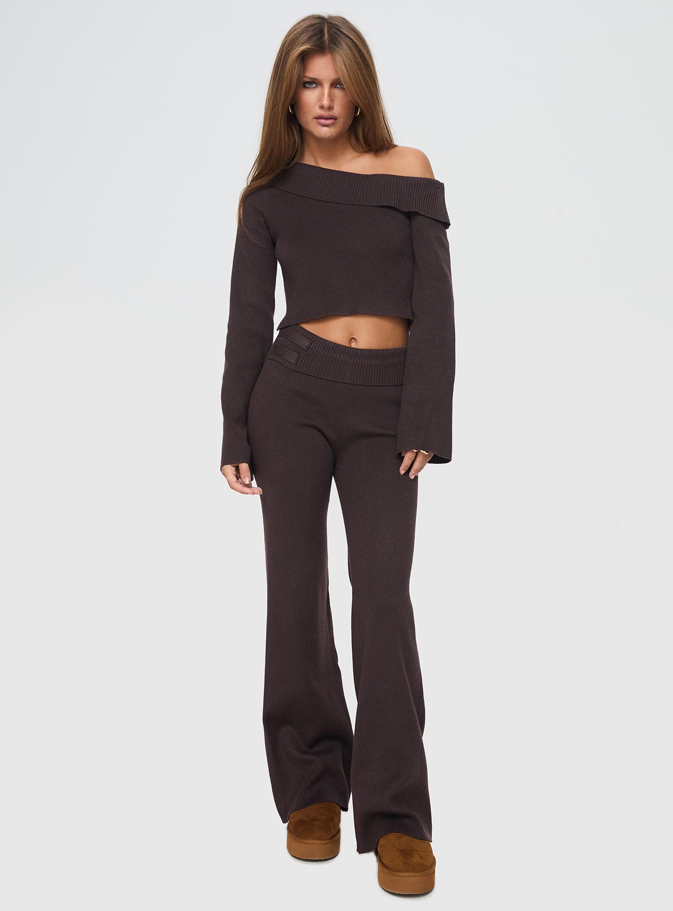 Try Me Knit Pants Chocolate - Image 2