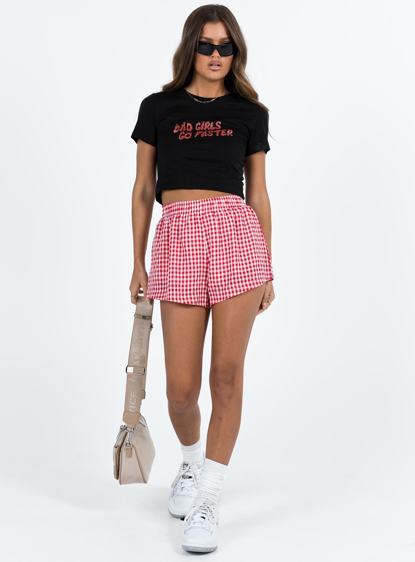 Beach House Shorts Red White Gingham - Image 3