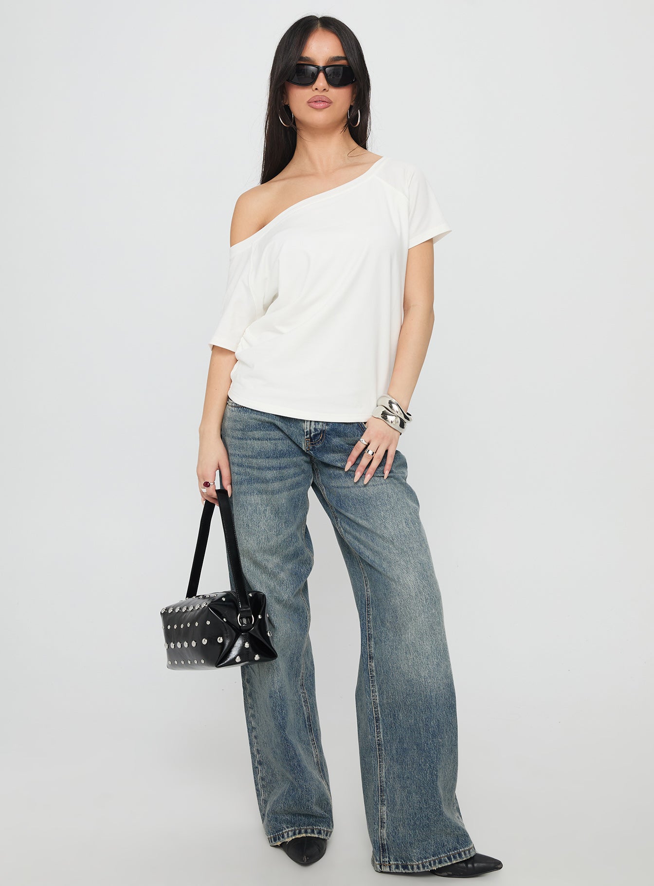 Icon Baby Off Shoulder Top White - Image 3