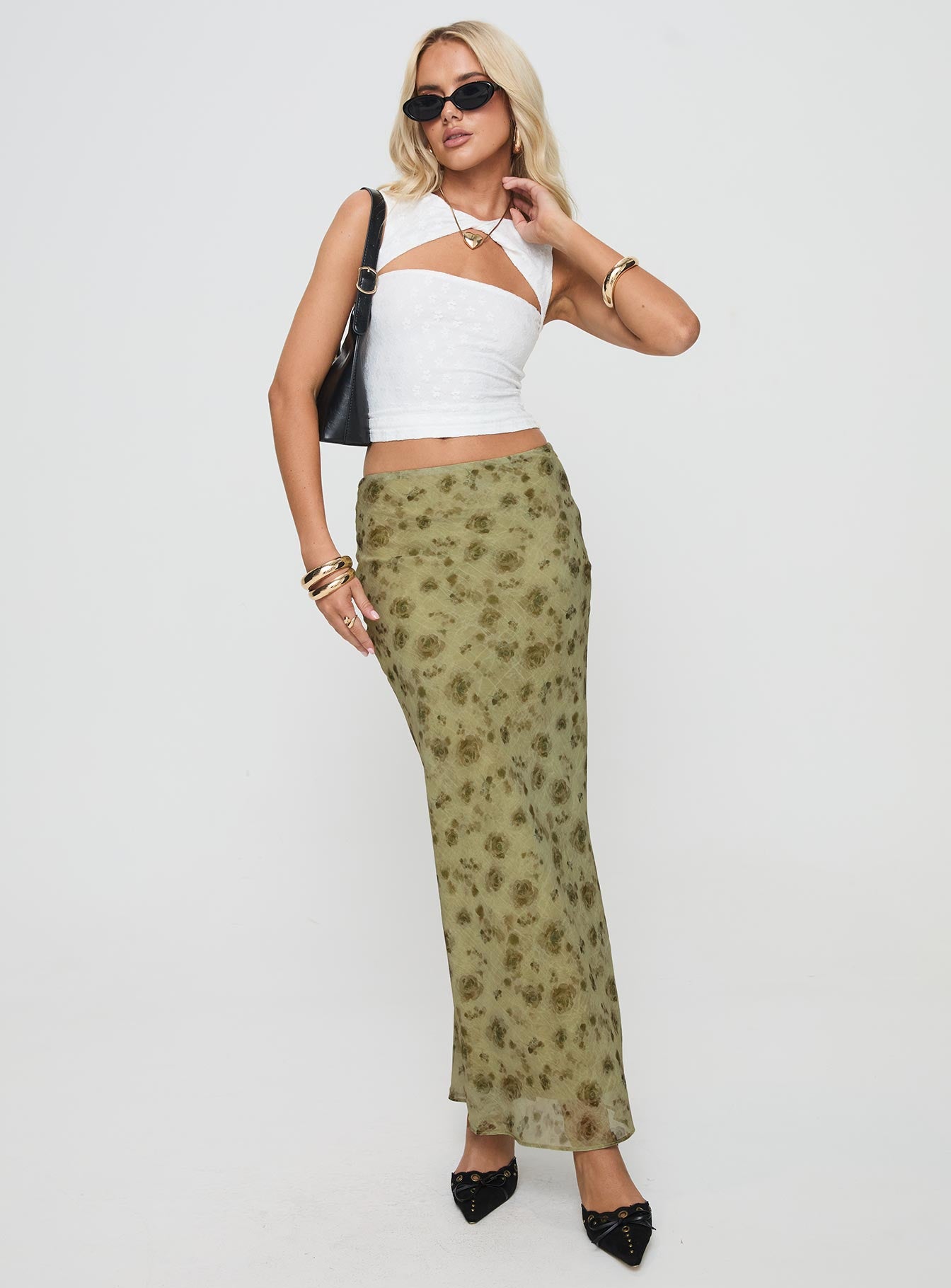 Piazia Maxi Skirt Green - Image 3