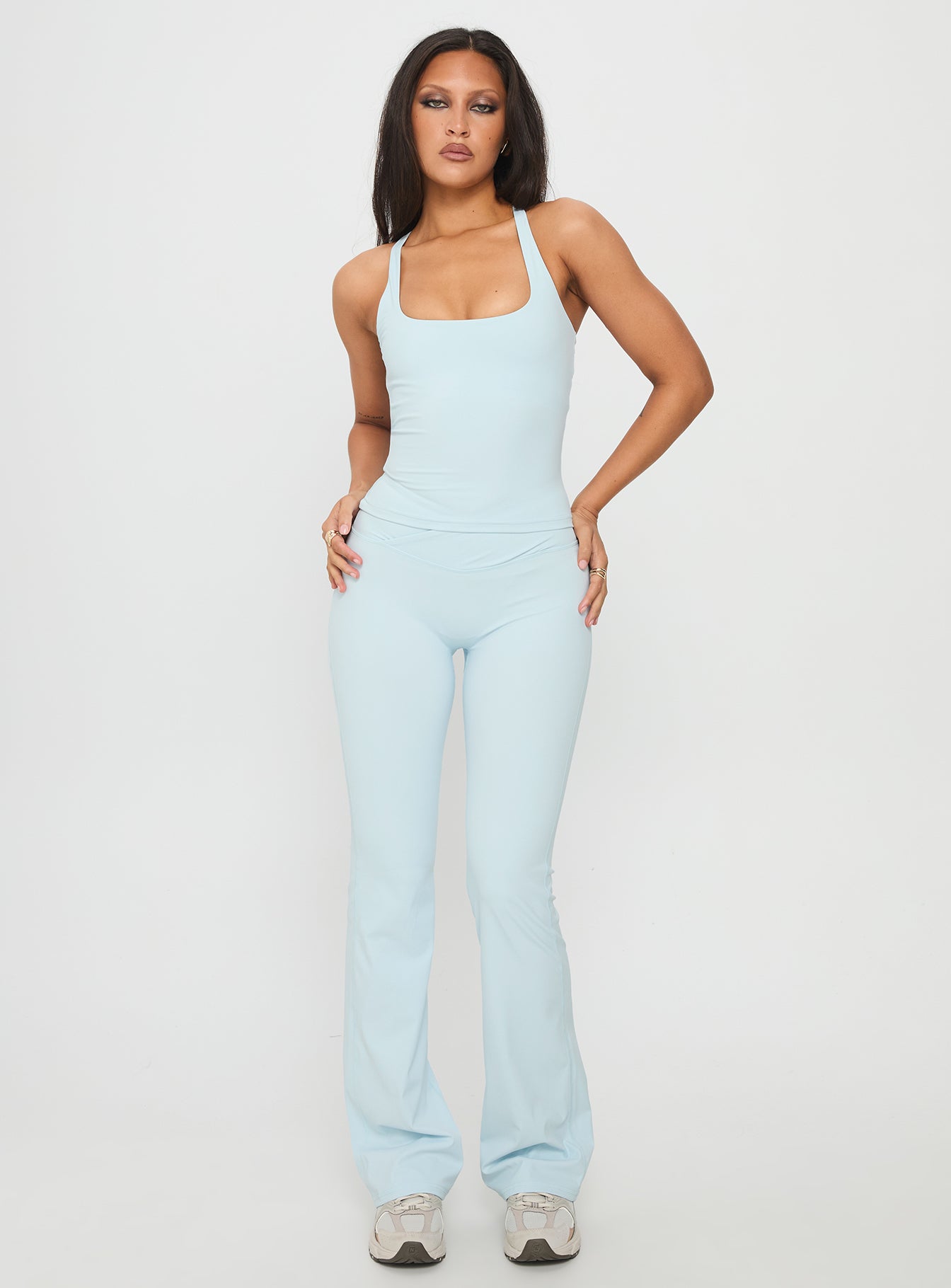 Layup Active Longline Cross Back Top Blue - Image 3