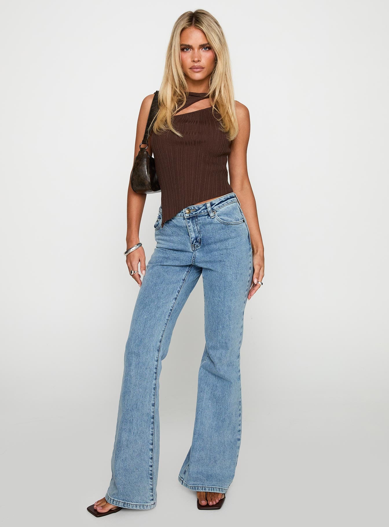 Magic Mirror Mid Rise Bootleg Jeans Ice Wash Petite - Image 3