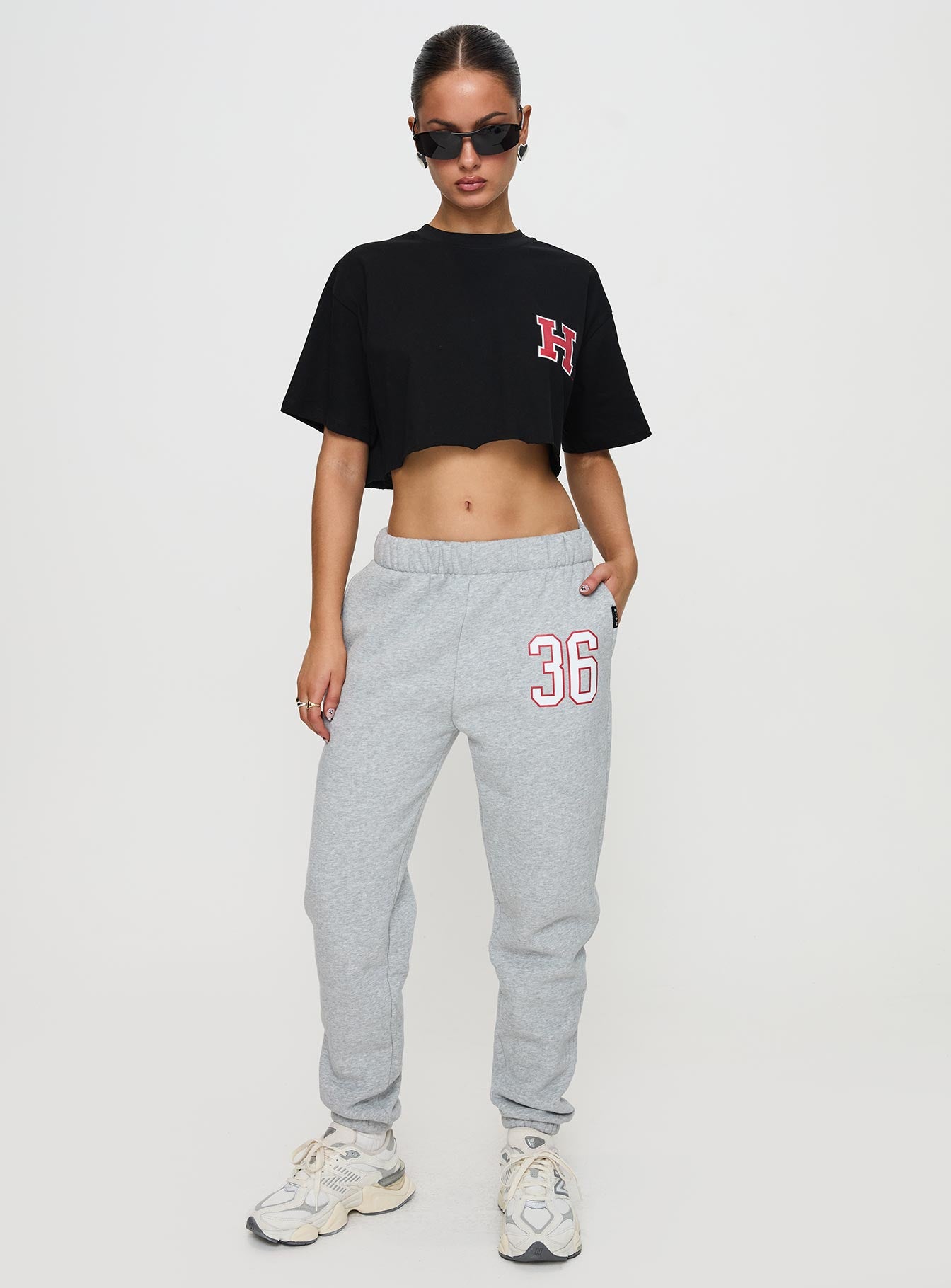 Harvard Graphic Track Top Black - Image 3