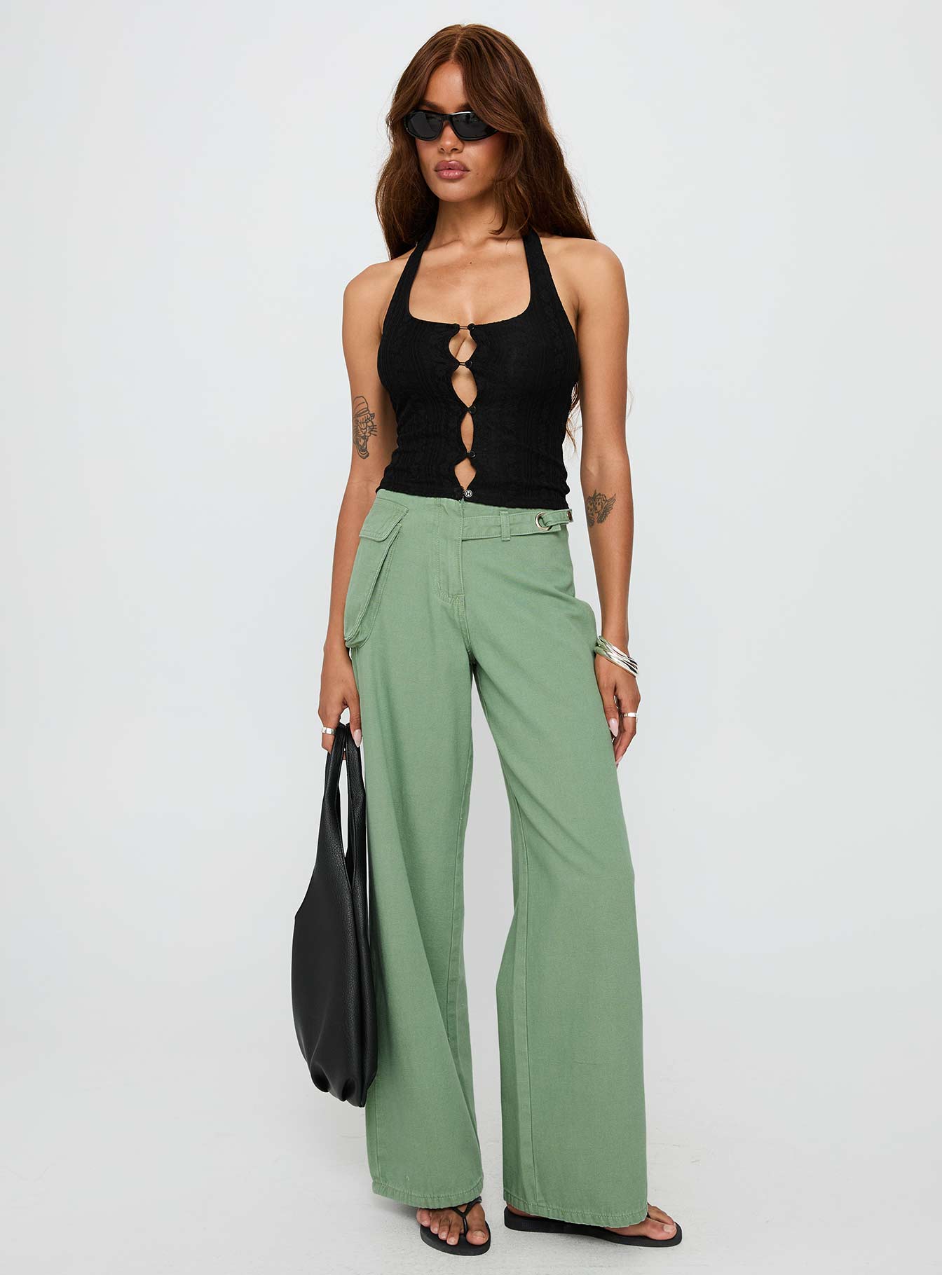 Just Talk Button Up Top Black - Image 2