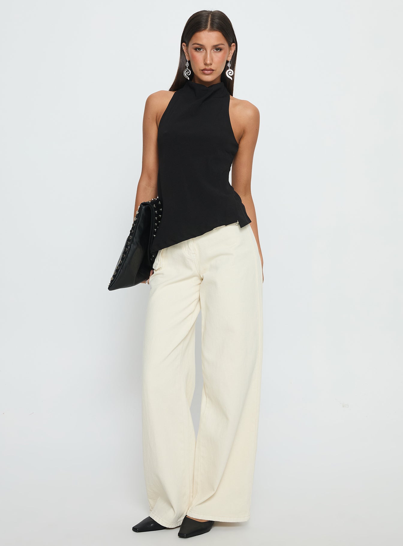 Days Get Dark Asymmetrical Top Black - Image 2