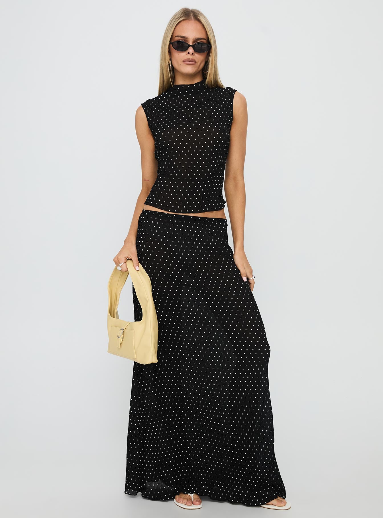 Ford Maxi Skirt Onyx Polka - Image 3