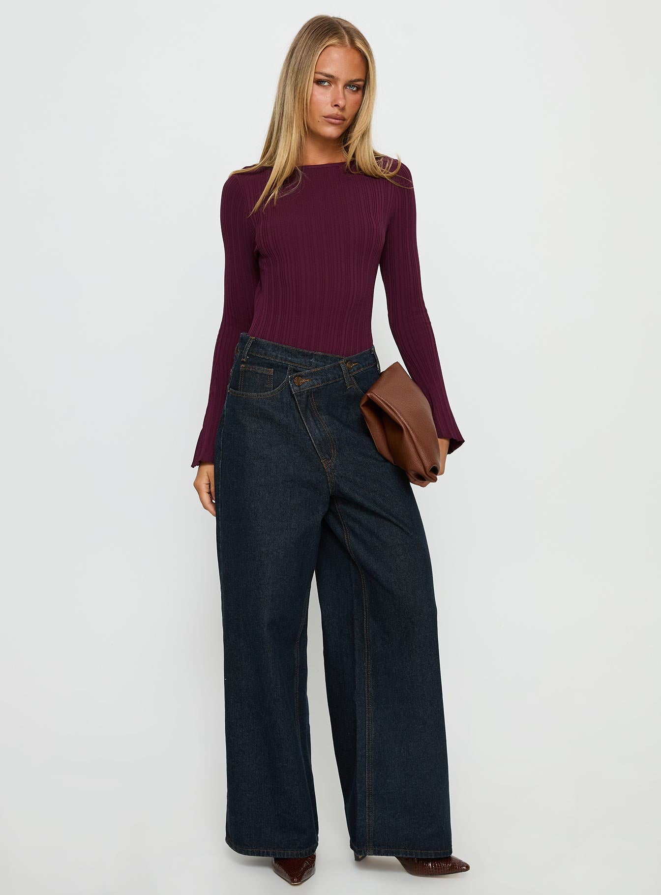 Mayok Long Sleeve Bodysuit Plum - Image 3