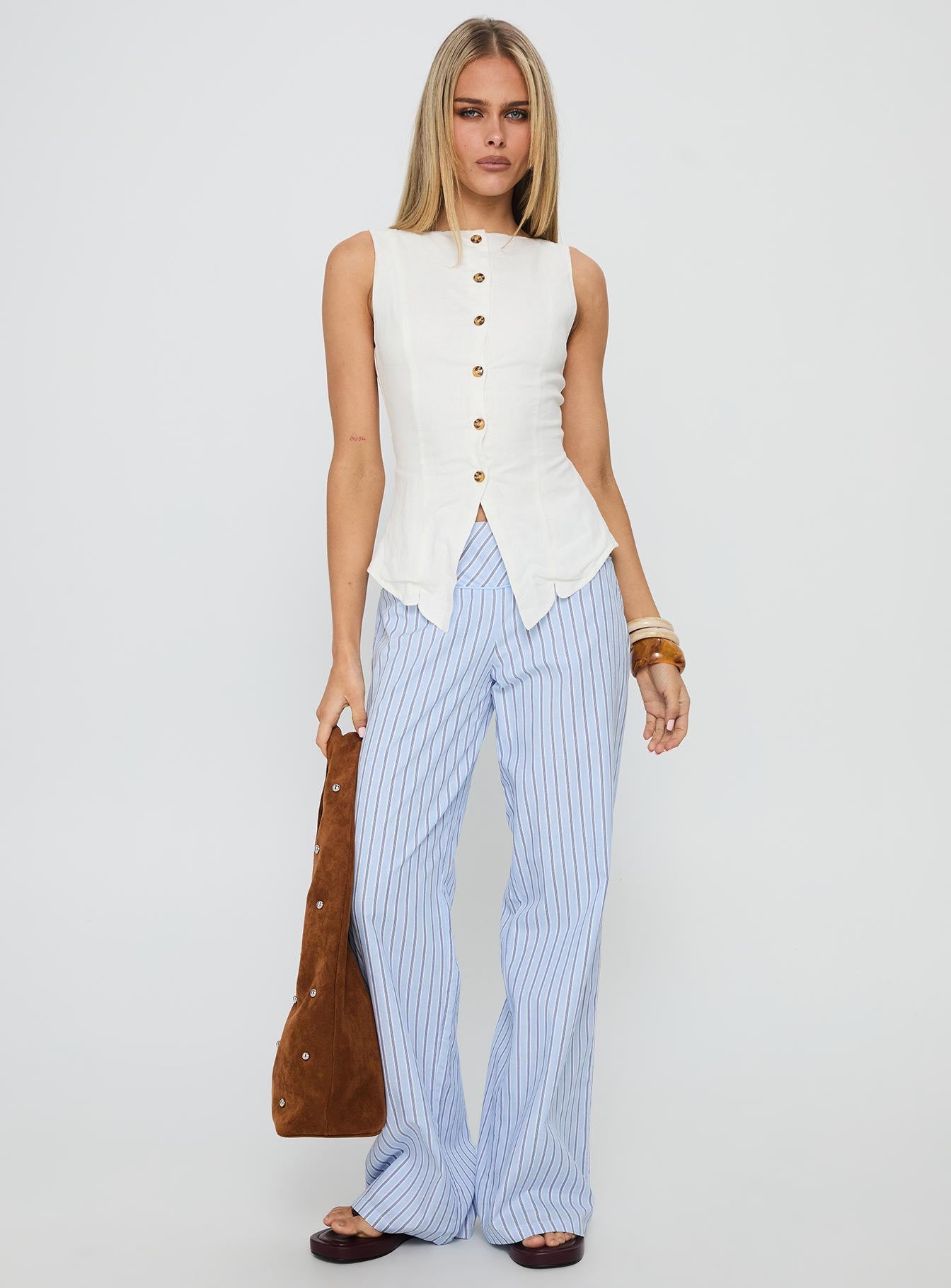Dulcinea Longline Vest Top White - Image 3