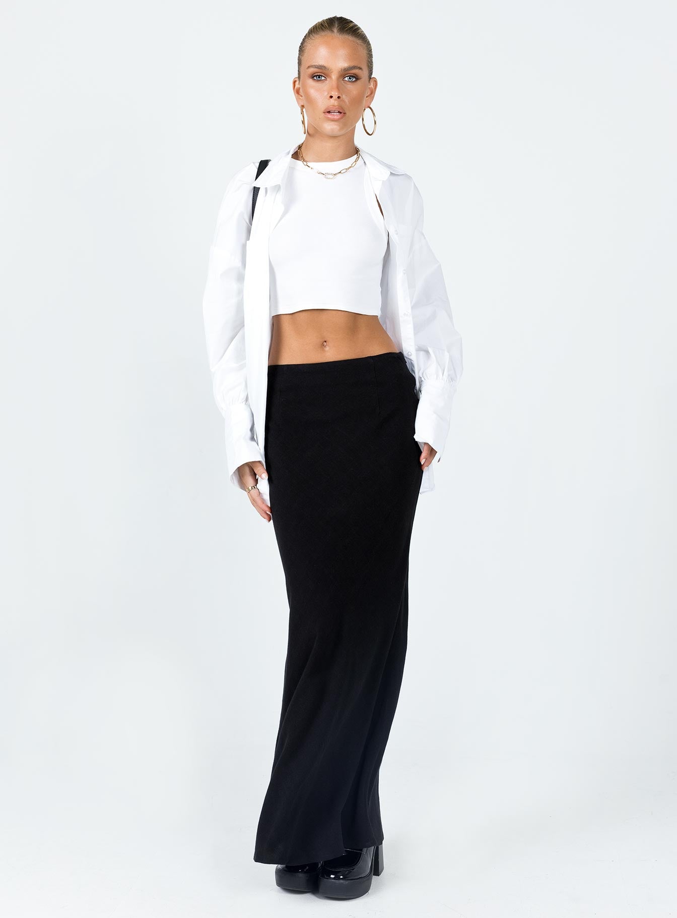 Jodie Maxi Skirt Black - Image 4