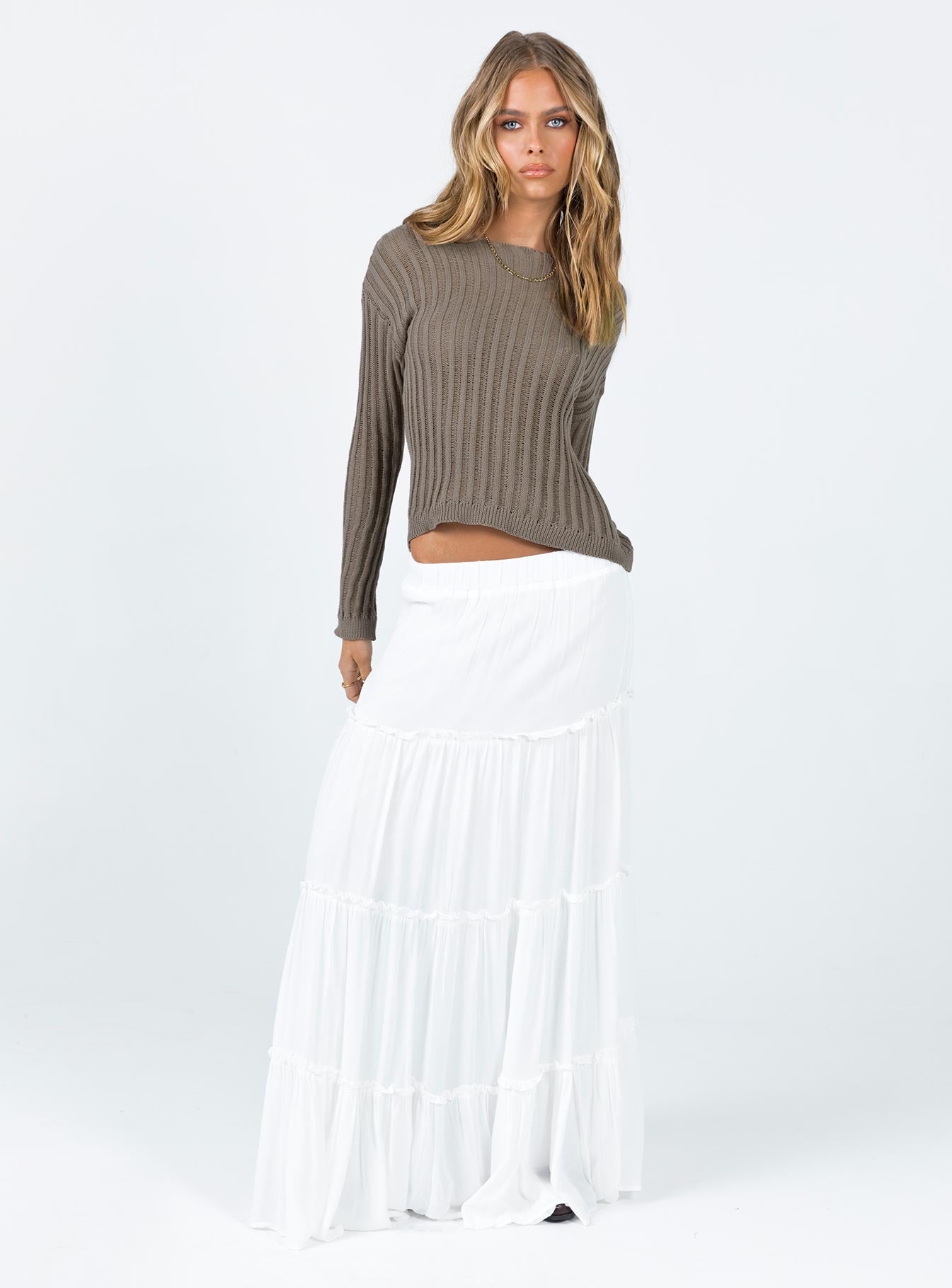 Miriah Maxi Skirt White Low Impact - Image 2