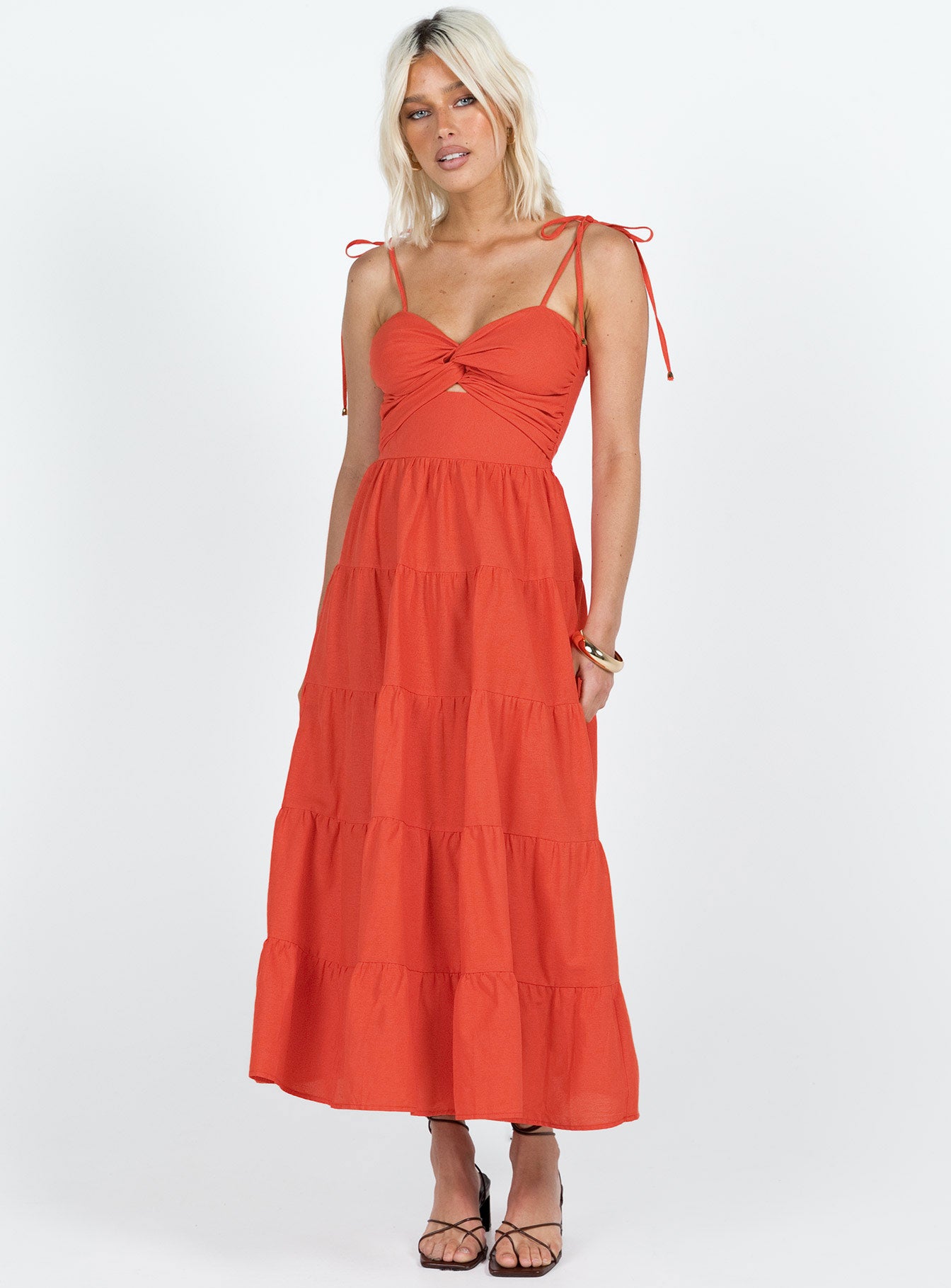 Chavez Midi Dress Red - Image 3