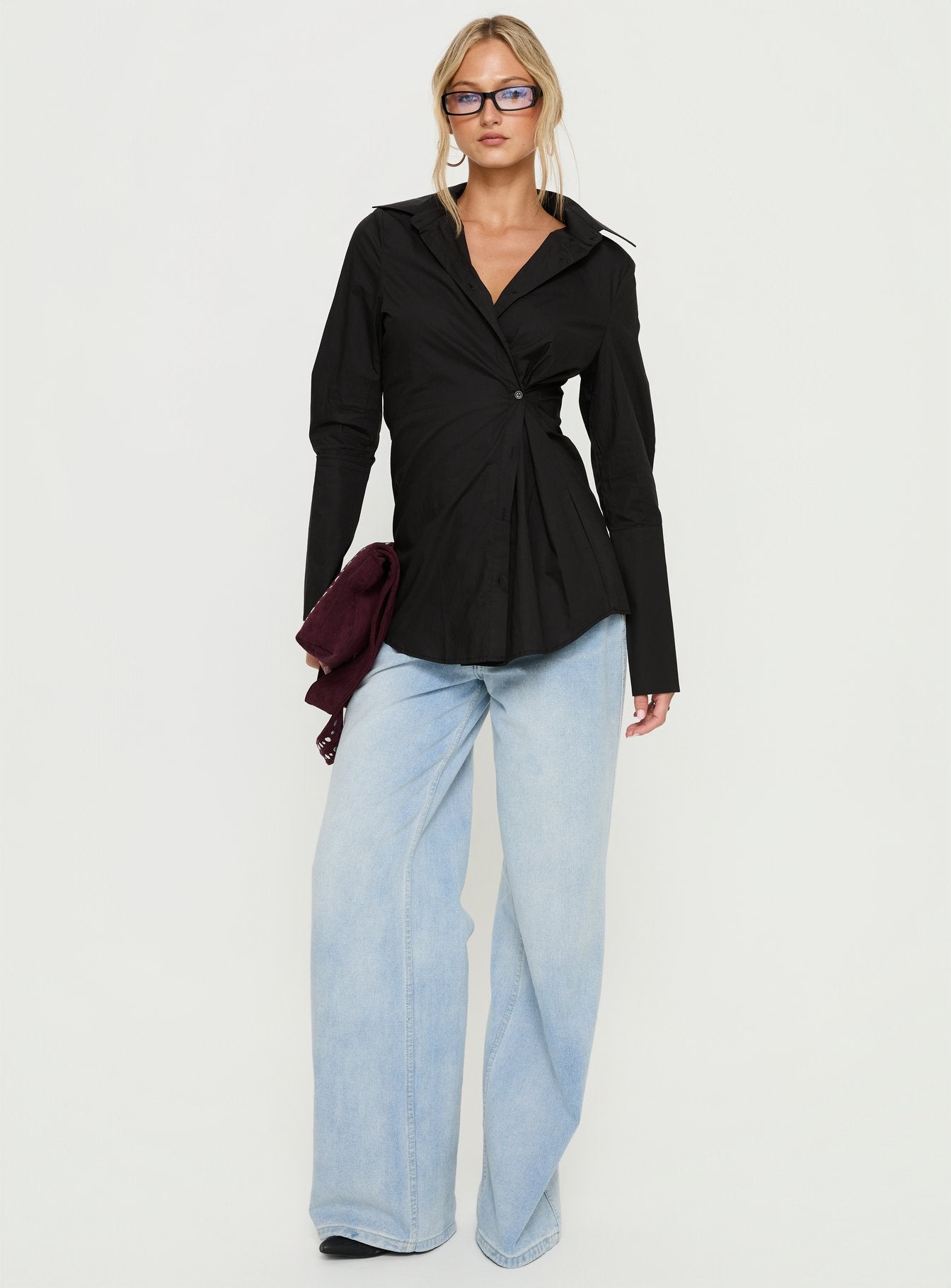 Nitsa Long Sleeve Shirt Black - Image 3