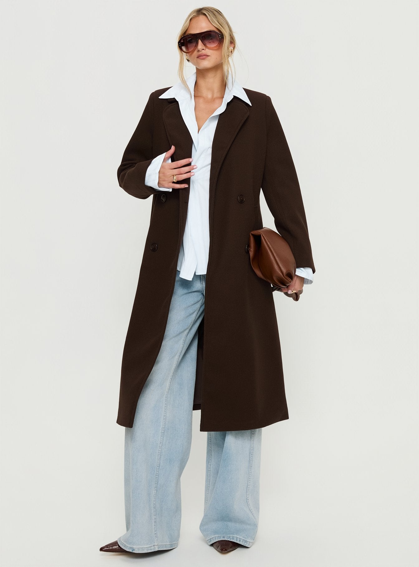 Prolific Longline Coat Brown - Image 2