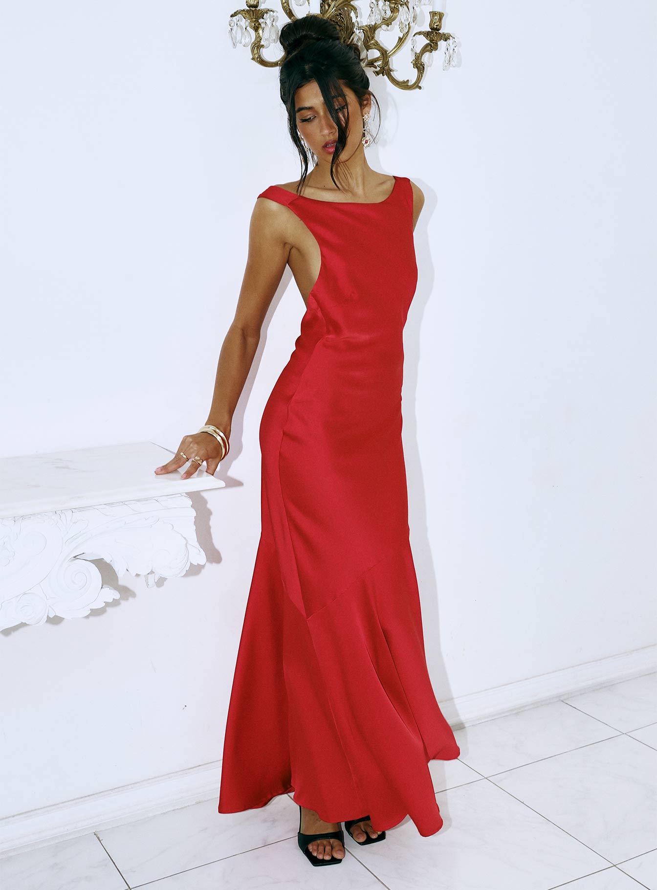 Forbidden Feelings Maxi Dress Red - Image 2