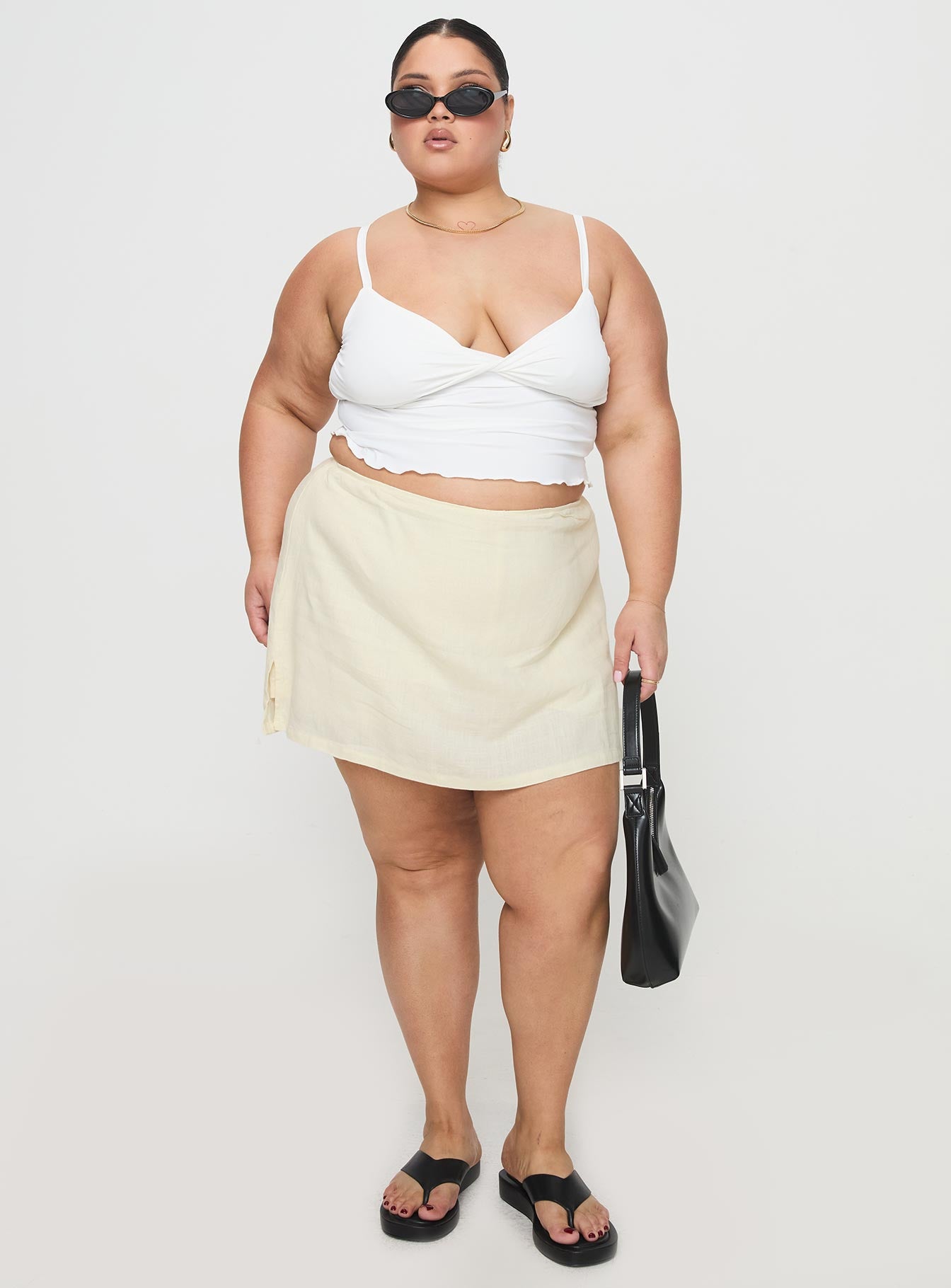 Gigi Skort Linen Cream Curve - Image 3