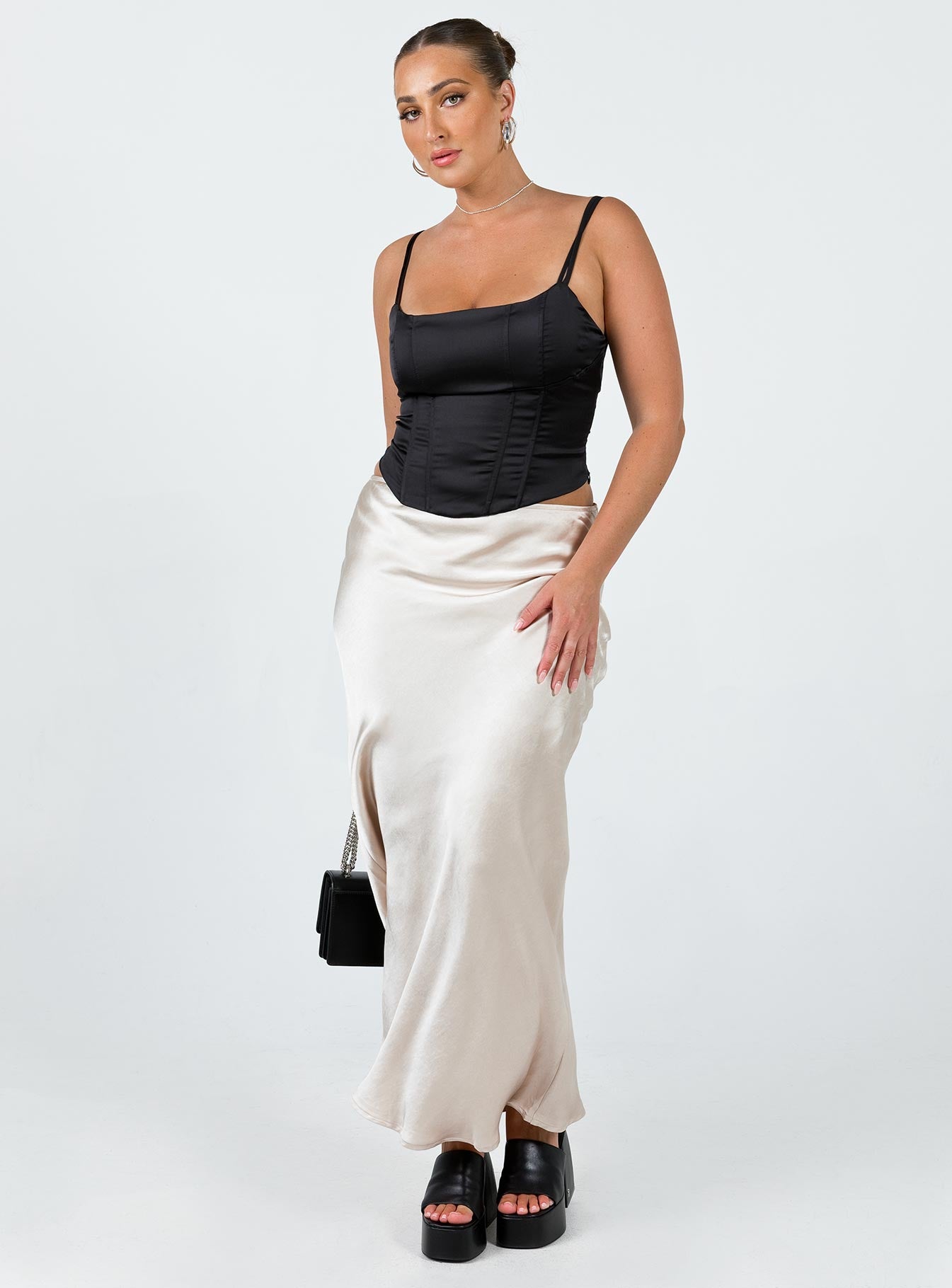 Haley Maxi Skirt Champagne - Image 4