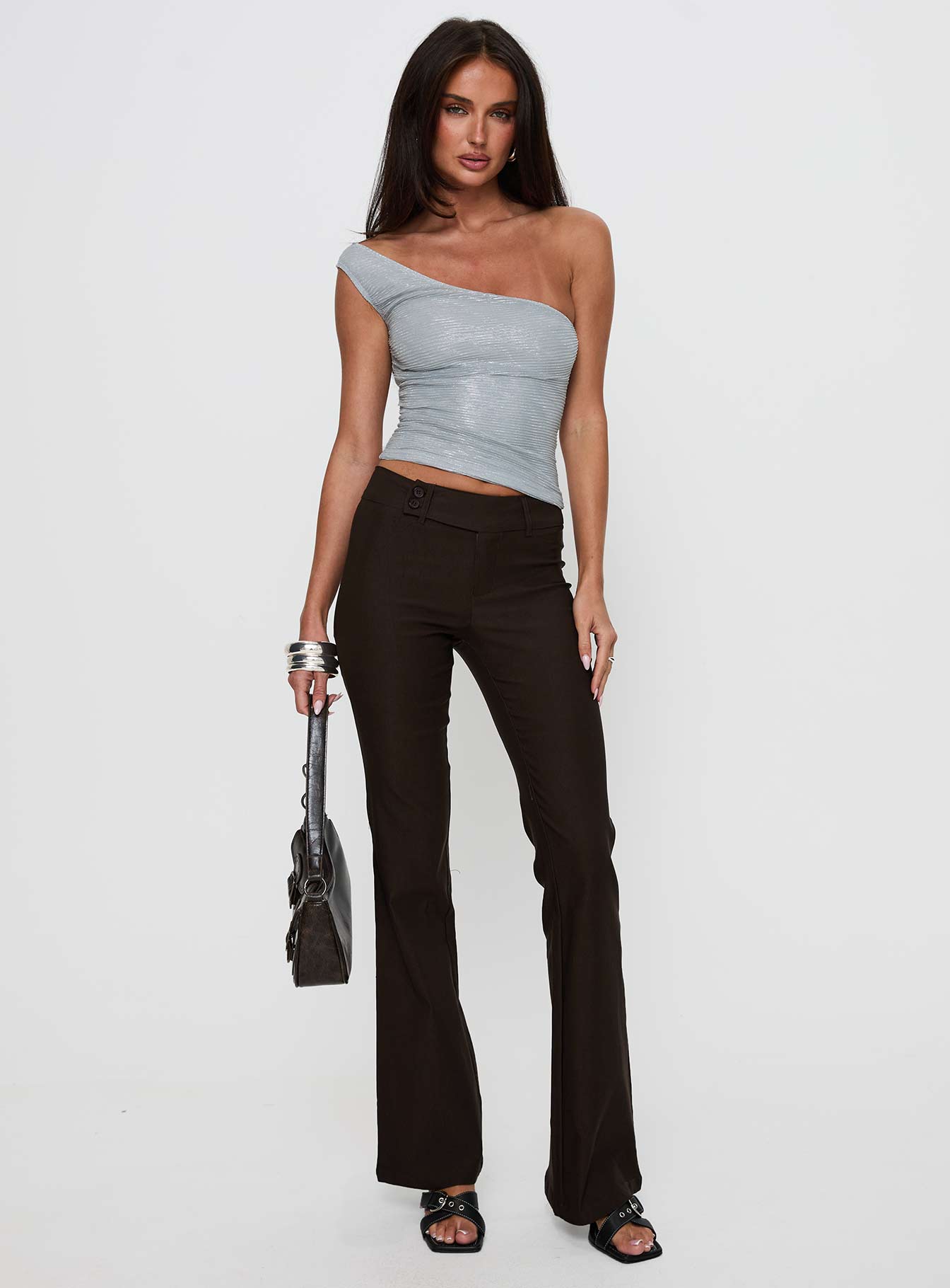 Kinkirk Flared Pants Chocolate - Image 3