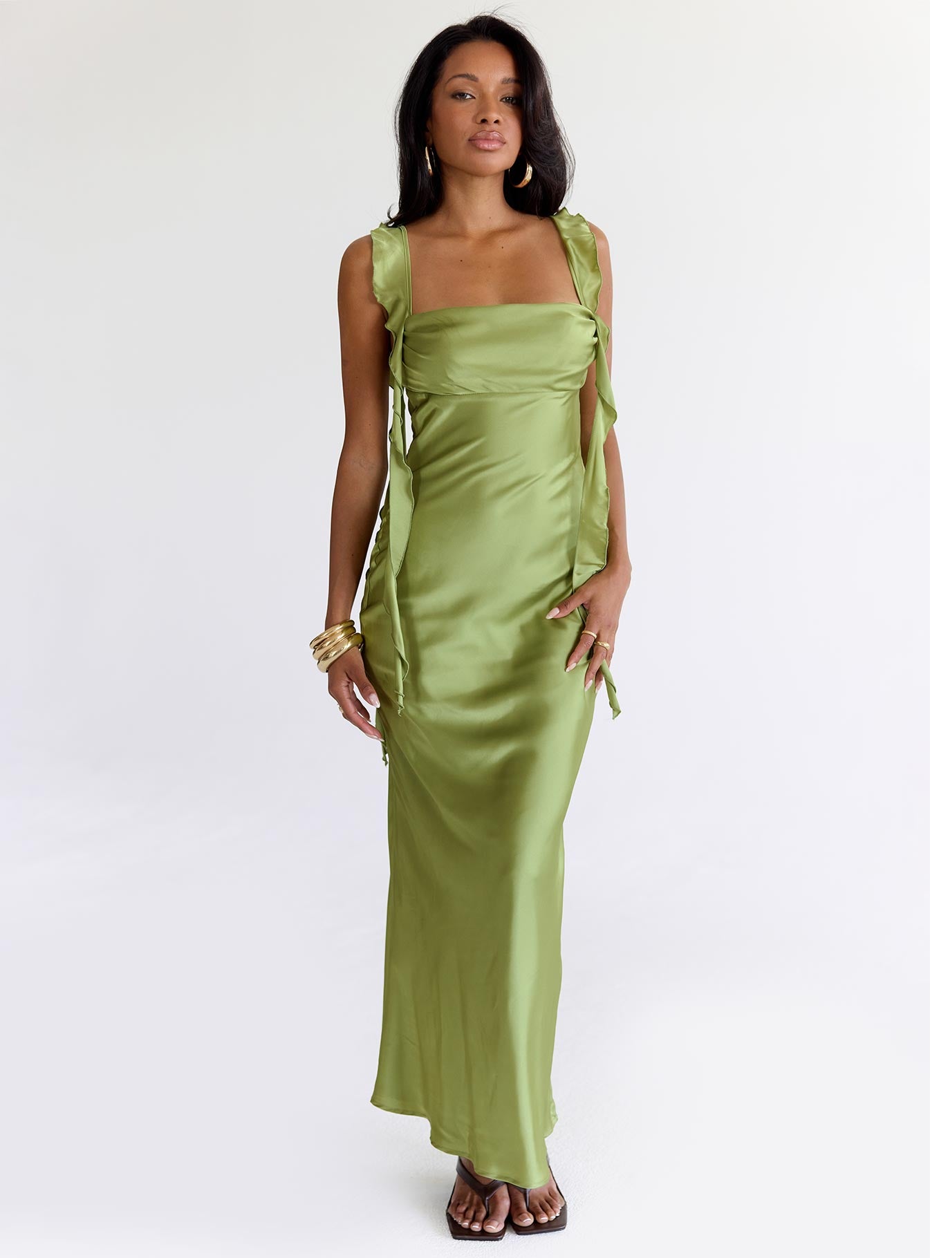 Lanai Maxi Dress Olive - Image 2