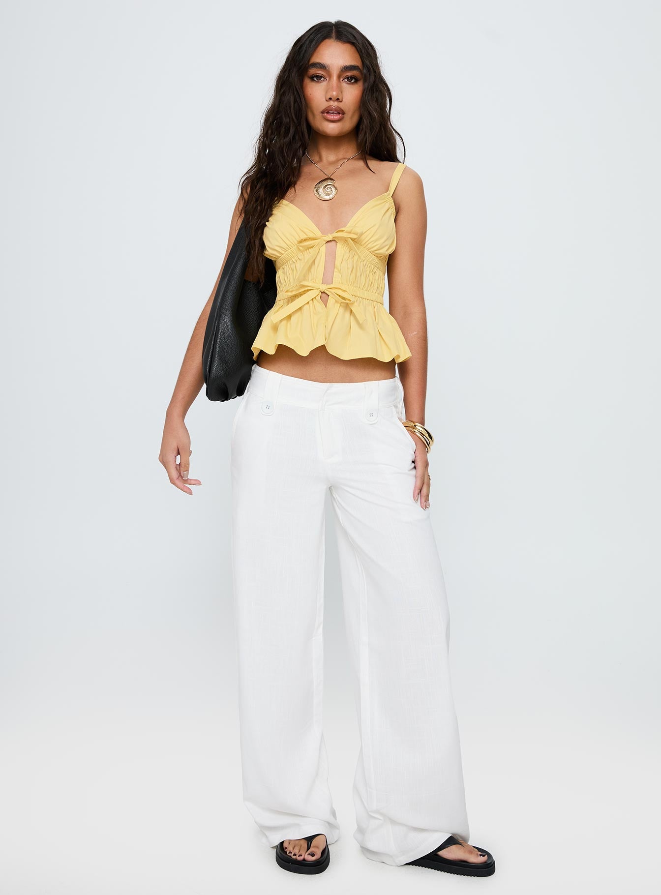 Like A Star Tie Up Top Lemon - Image 3