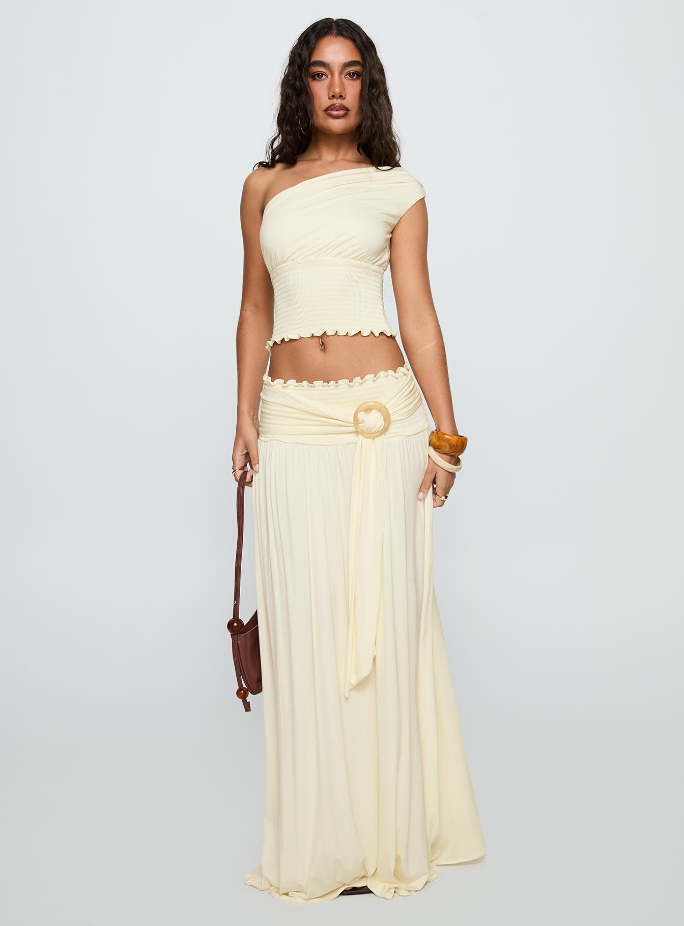Full Orbit One Shoulder Top Cream - Image 3
