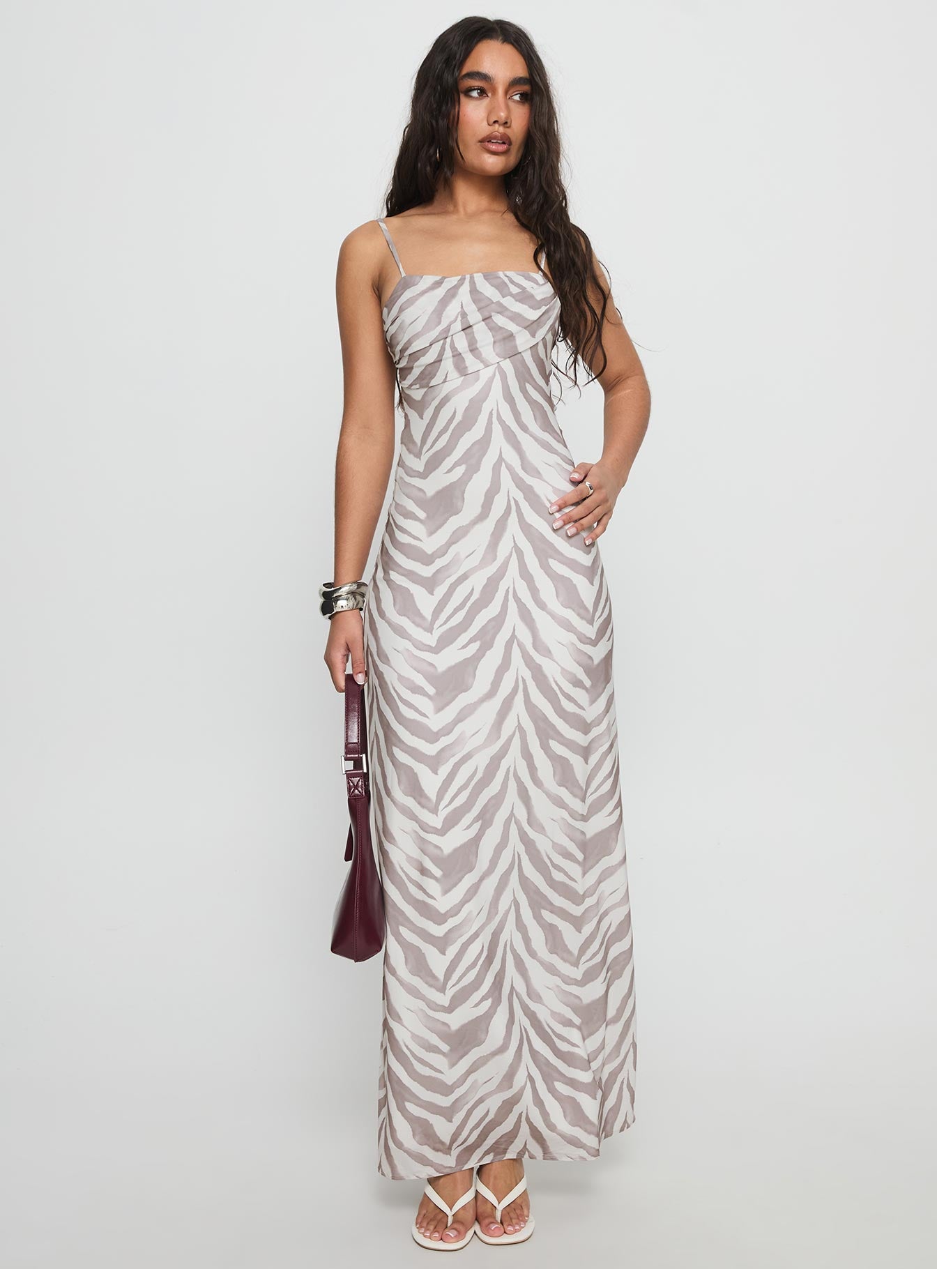 Kierra Mesh Maxi Dress Zebra - Image 3