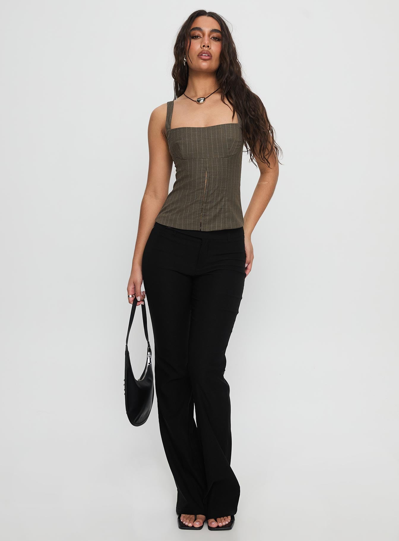Nylen Tailored Suiting Top Brown Pinstripe - Image 3