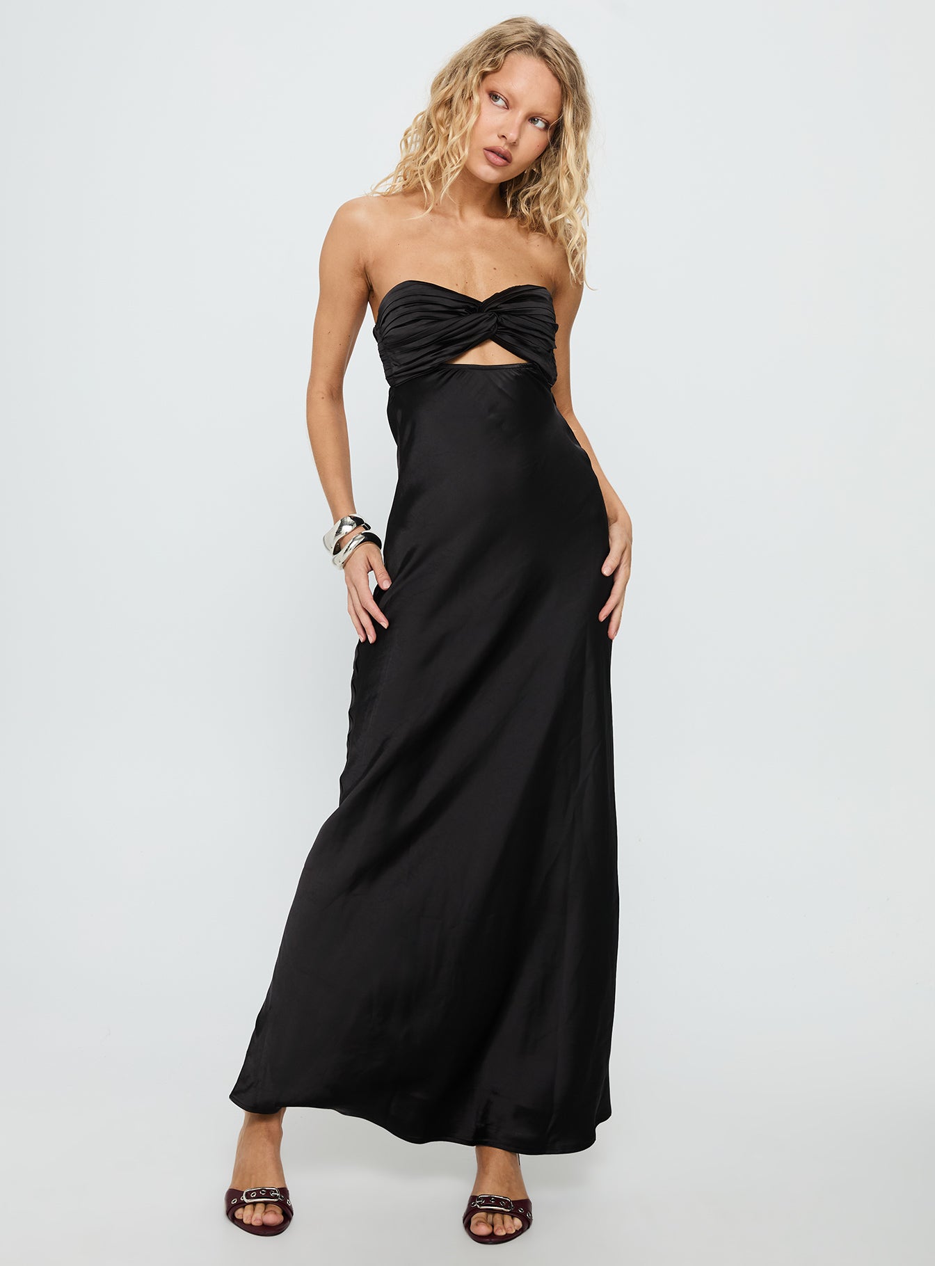 Faviola Strapless Maxi Dress Black - Image 3