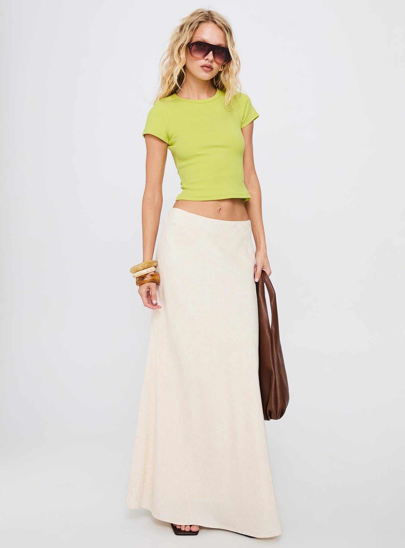 Baseline Scoop Rib Tee Green - Image 3