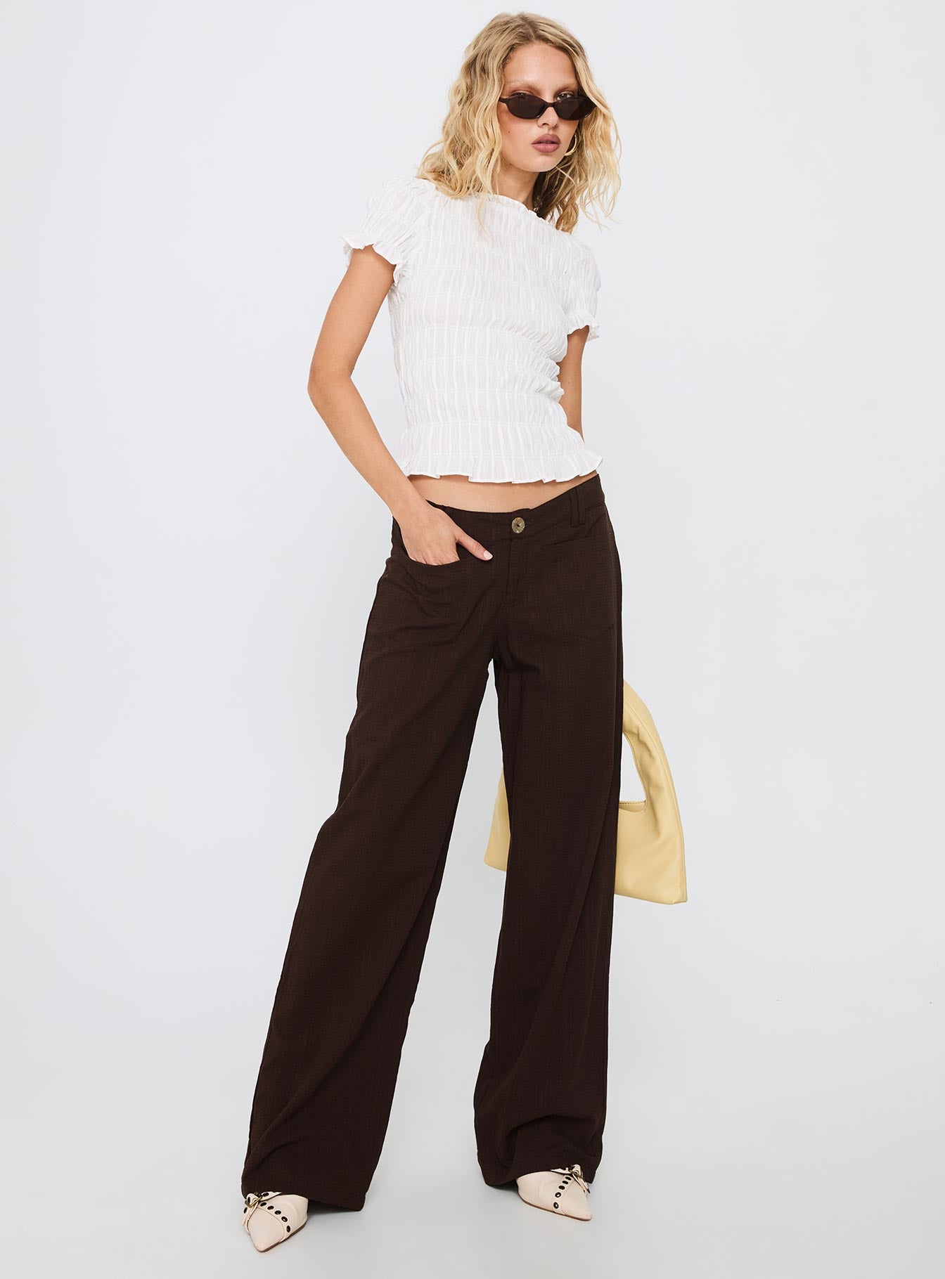 Vendi Low Rise Pant Chocolate - Image 3