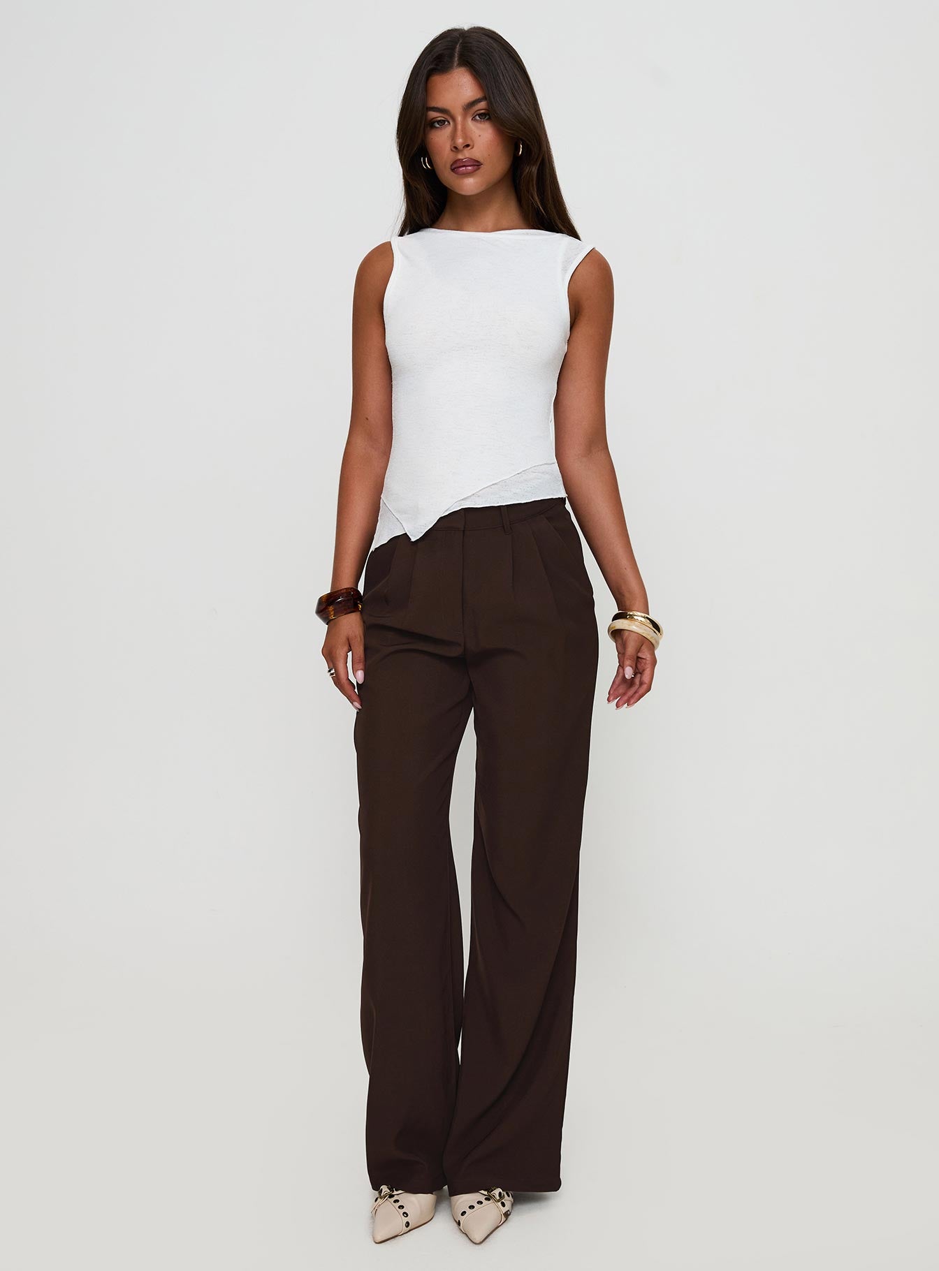 Ambient Wide Leg Pant Chocolate - Image 3