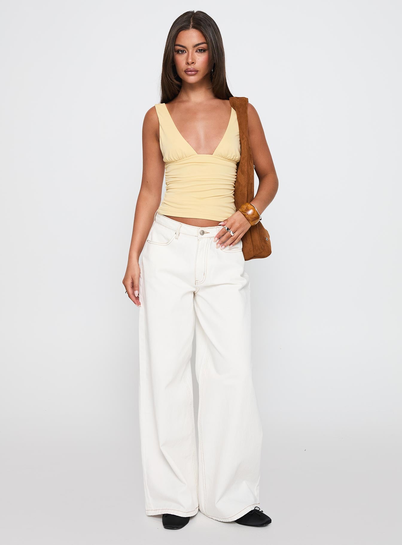 Sublime Ruched Top Yellow - Image 3