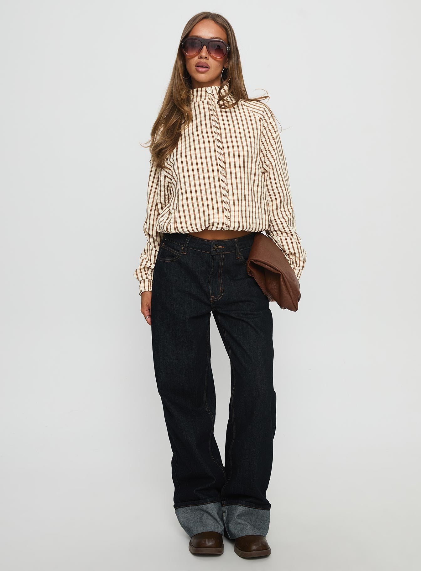 Kalle Jacket Brown Check - Image 3