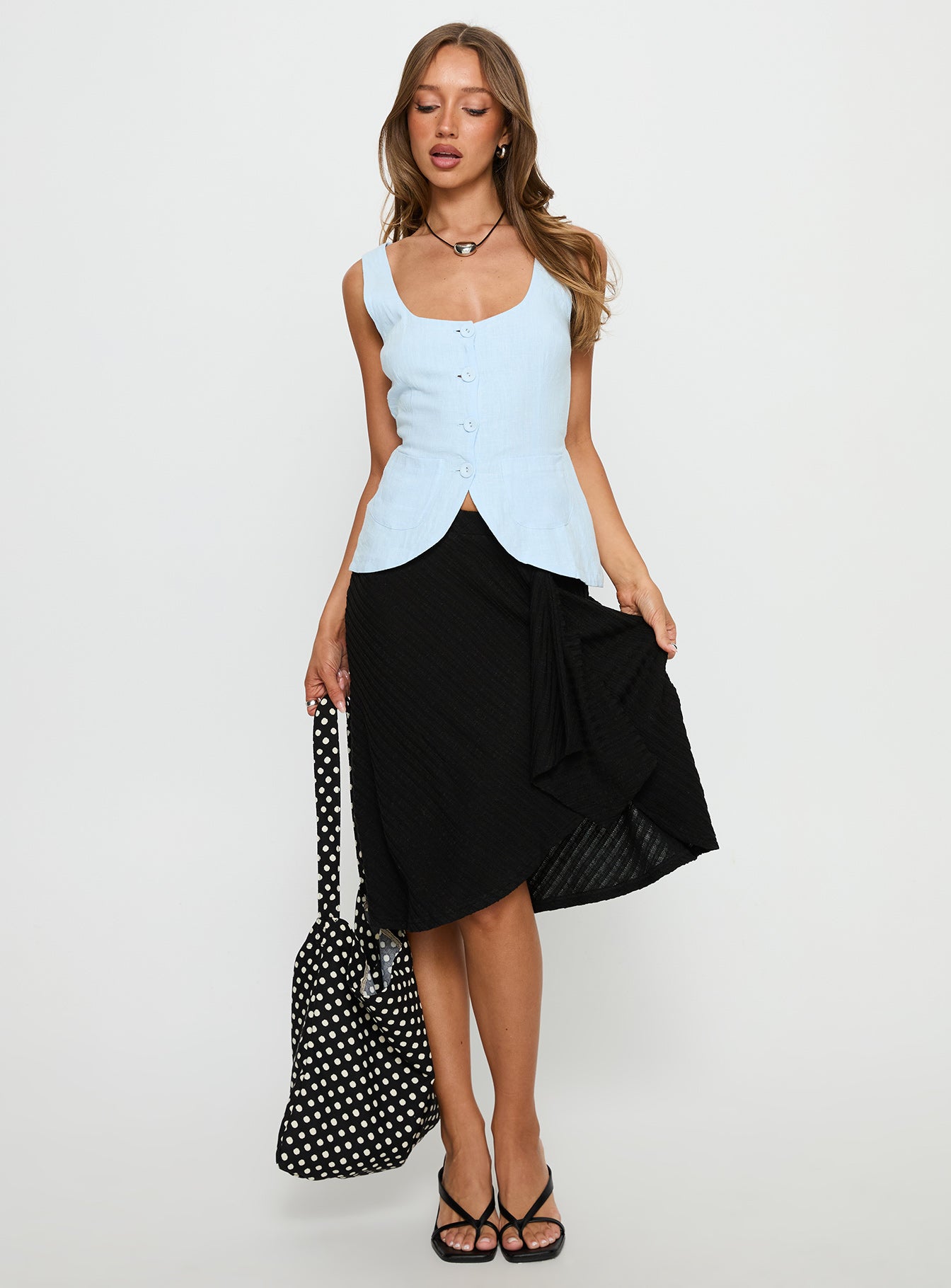 Spirito Vest Top Blue - Image 3