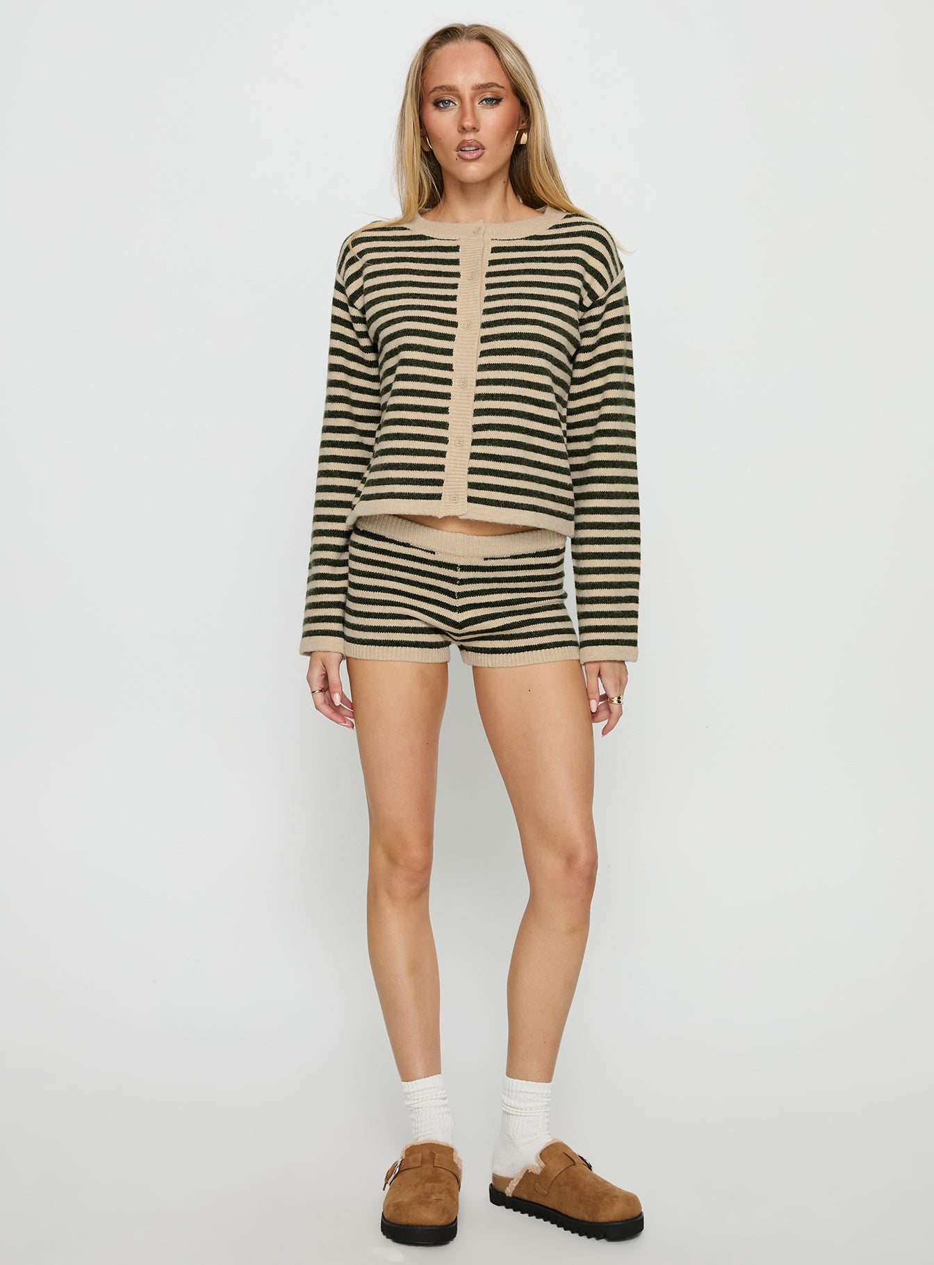 Kollens Knit Cardigan Beige Multi - Image 3