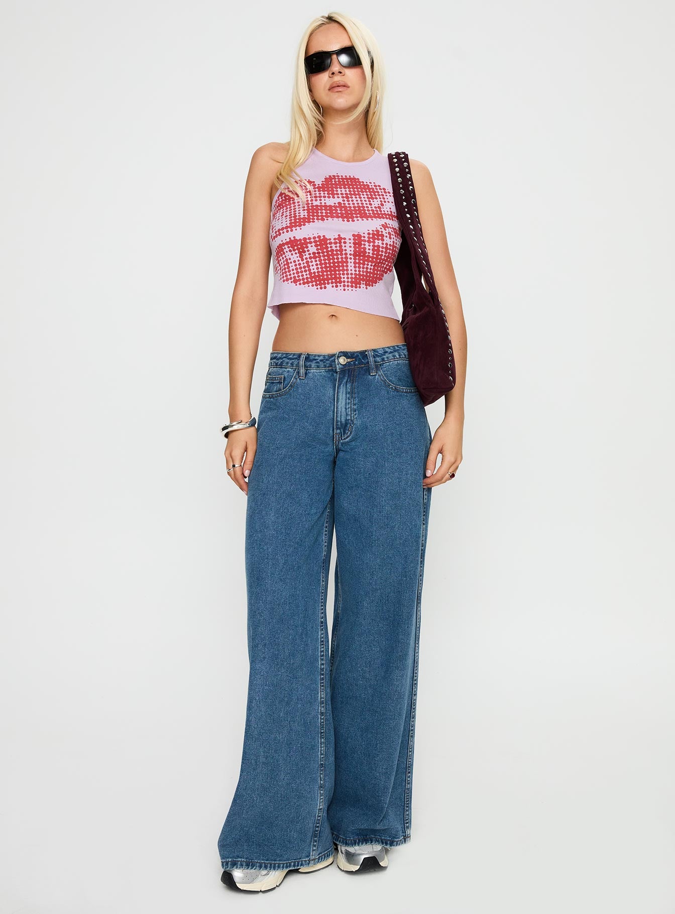Kiss Of Love Graphic Top Purple - Image 3