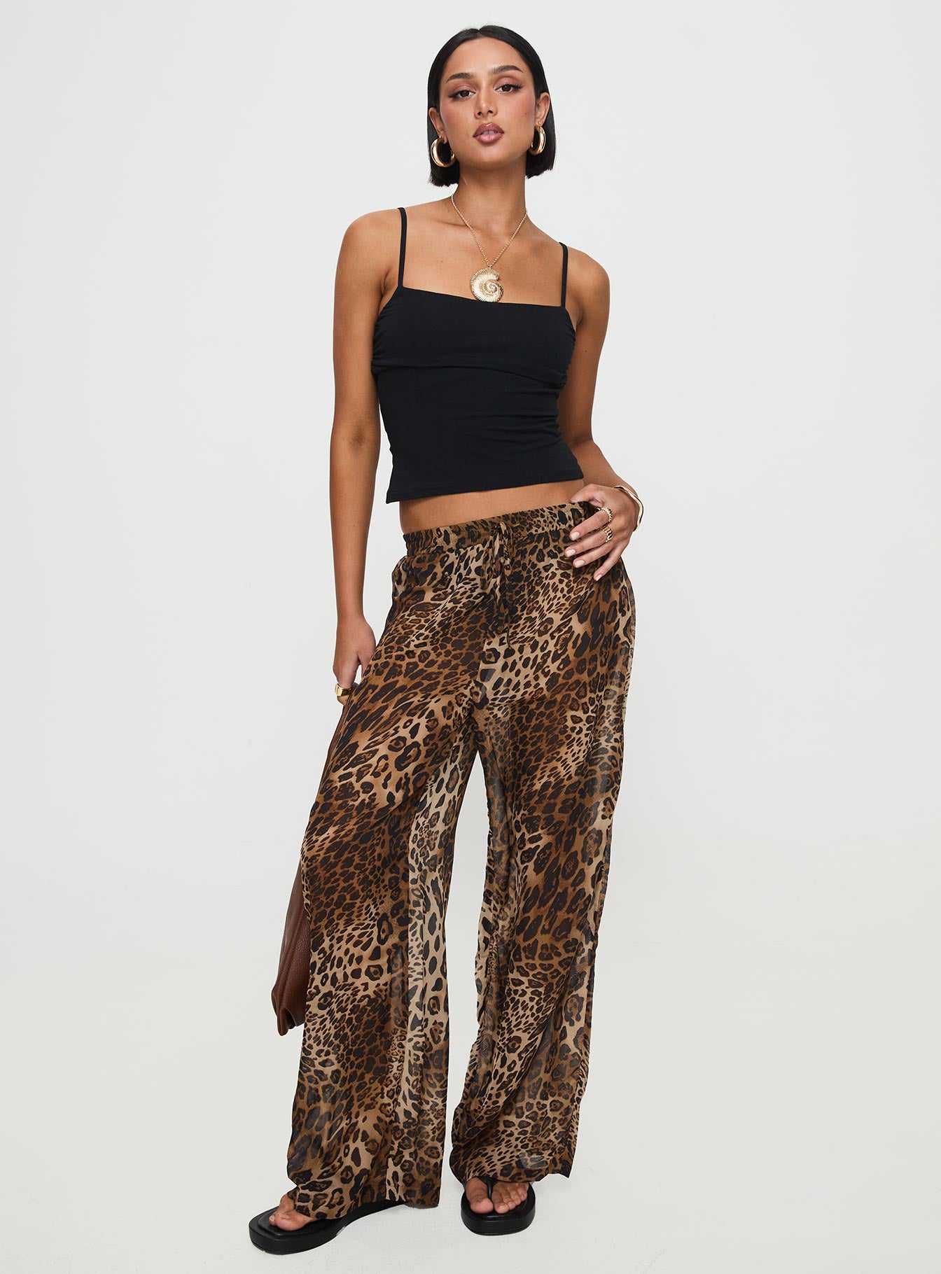 Fyre Wide Leg Pant Leopard Petite - Image 3