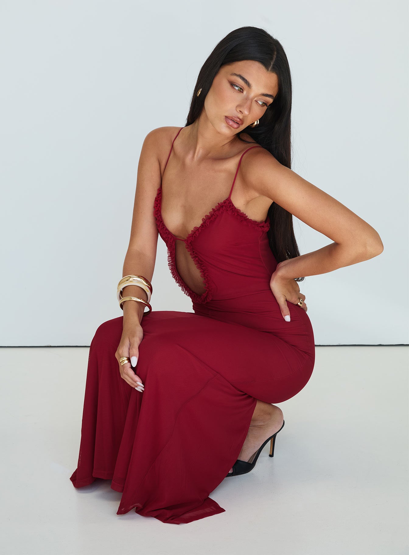 Capisce Maxi Dress Red - Image 2