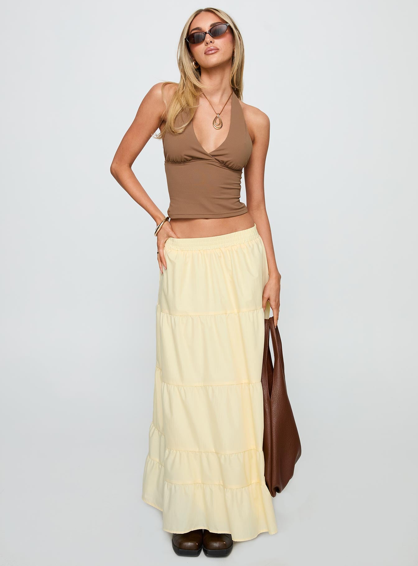 Garden Party Maxi Skirt Lemon - Image 3