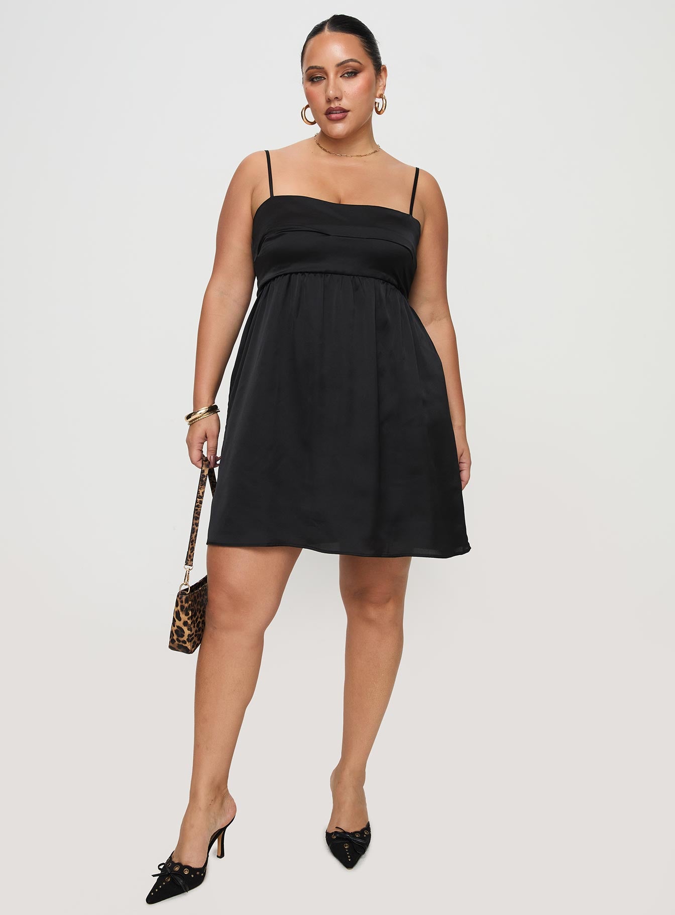 Ortega Mini Dress Black Curve - Image 3