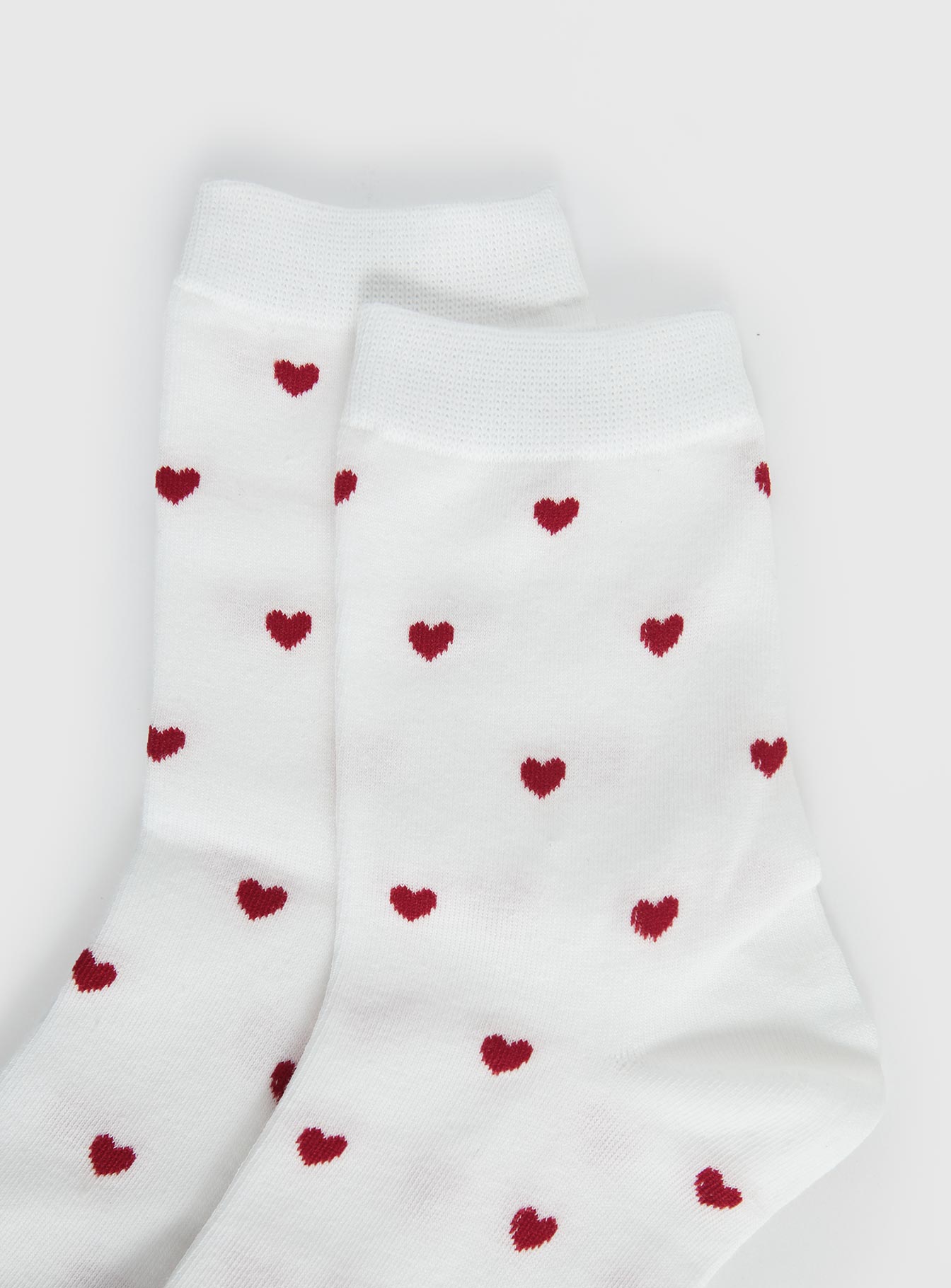 Sweet Heart Socks White Red - Image 3