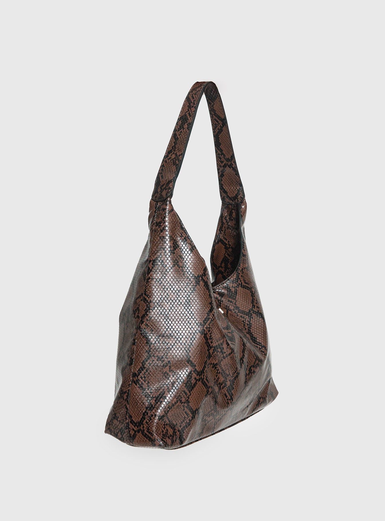 Peta Jain Jami Slouch Bag Chocolate Snake - Image 3