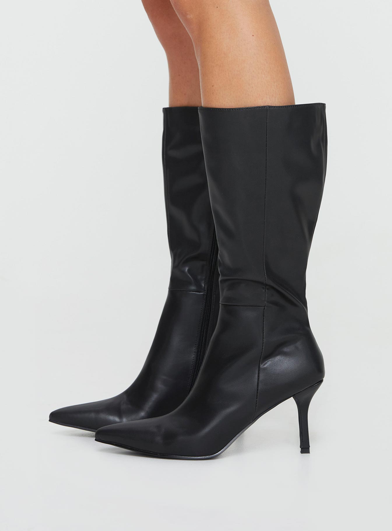 Elodiee Knee High Boots Black - Image 3