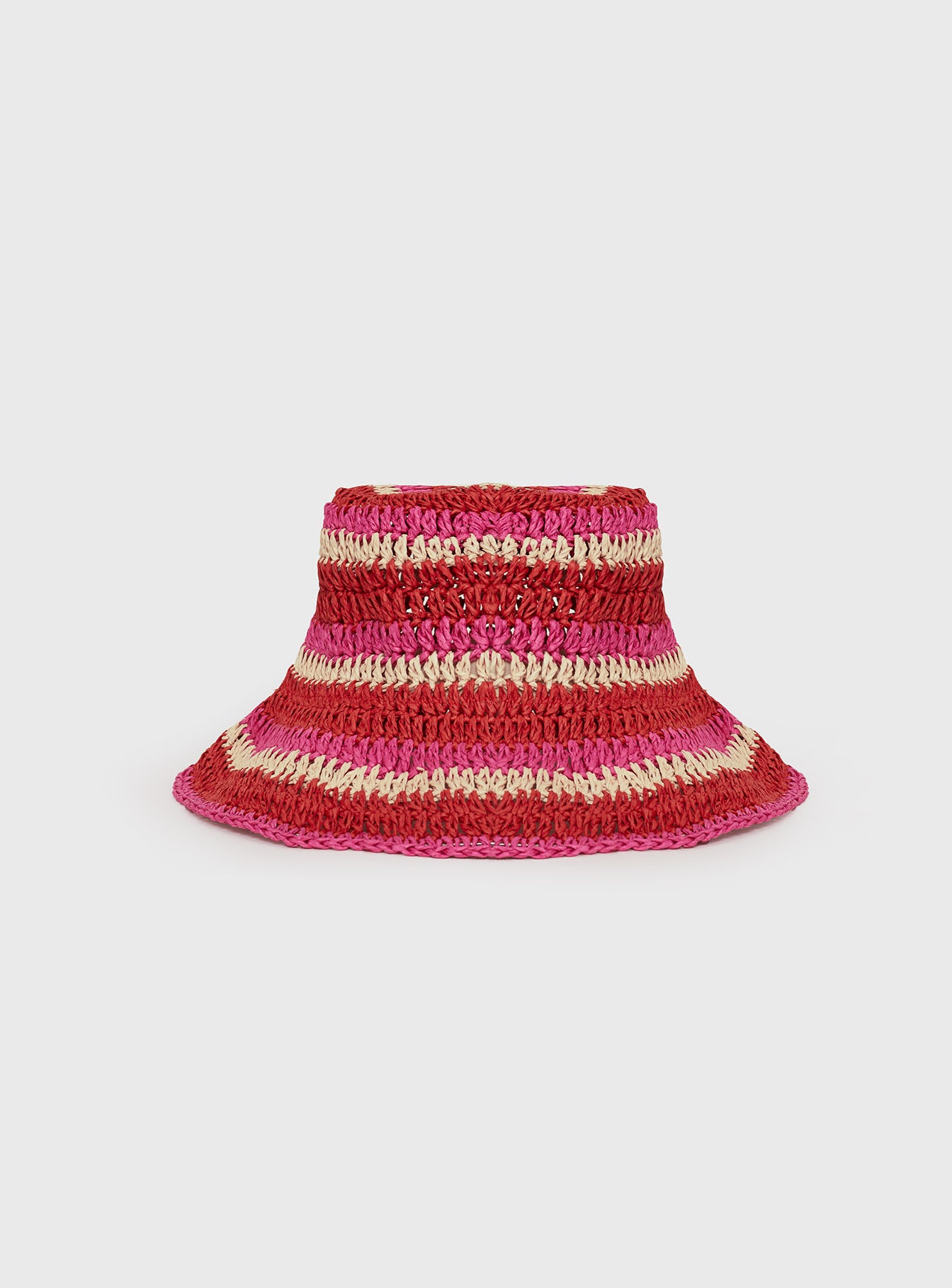 Alonza Crochet Bucket Hat Pinkred - Image 2
