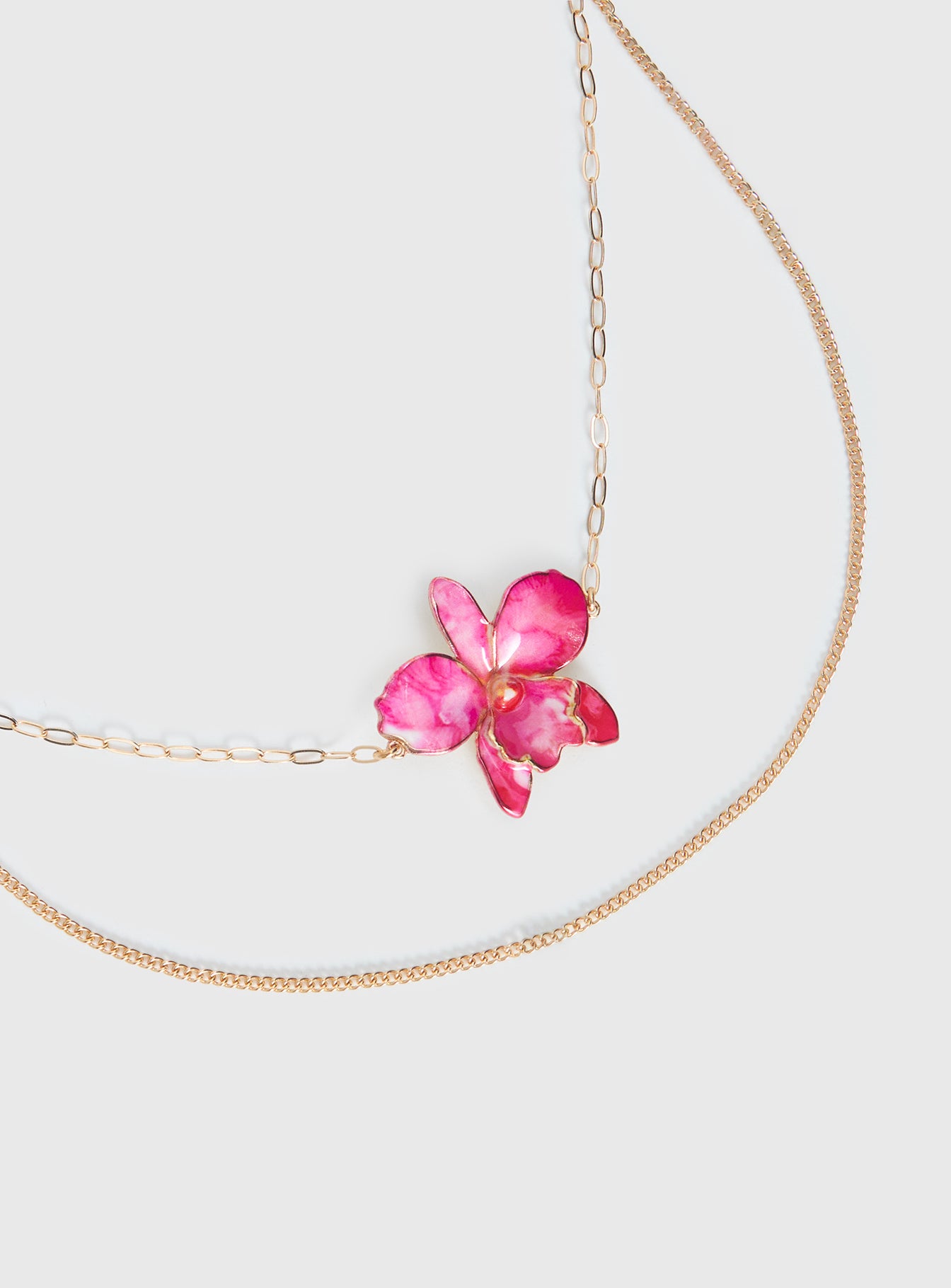 Open Arms Flower Belt Gold Pink - Image 3
