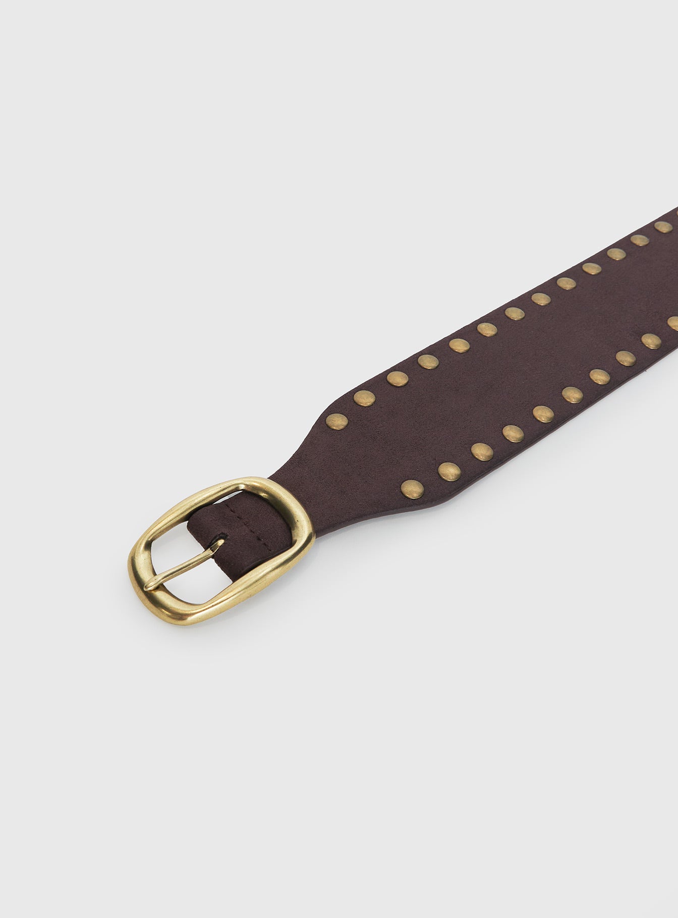 Spheres Stud Belt Dark Brown - Image 3