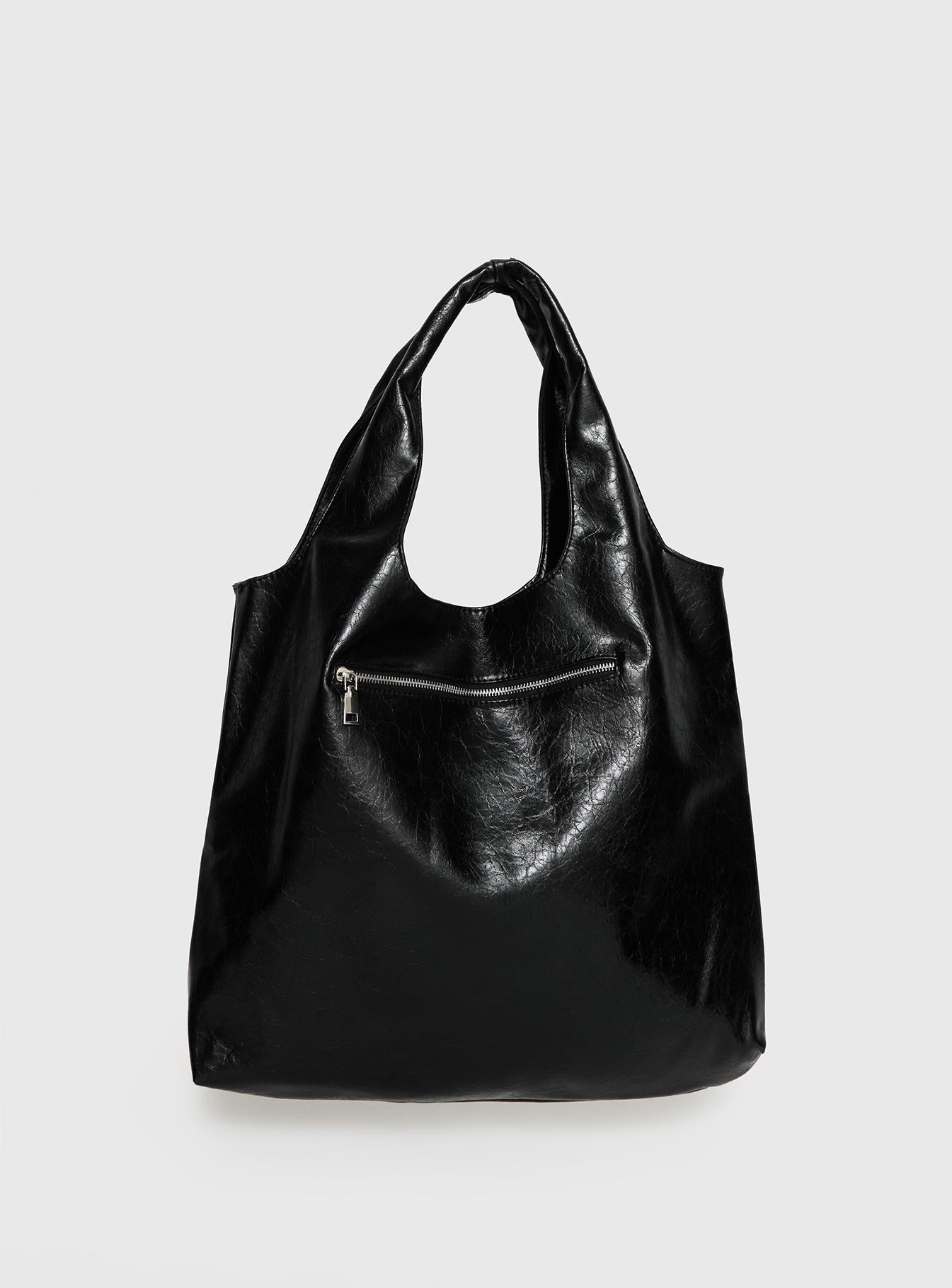 Find Your Love Eyelet Detail Shoulder Bag Black - Image 3