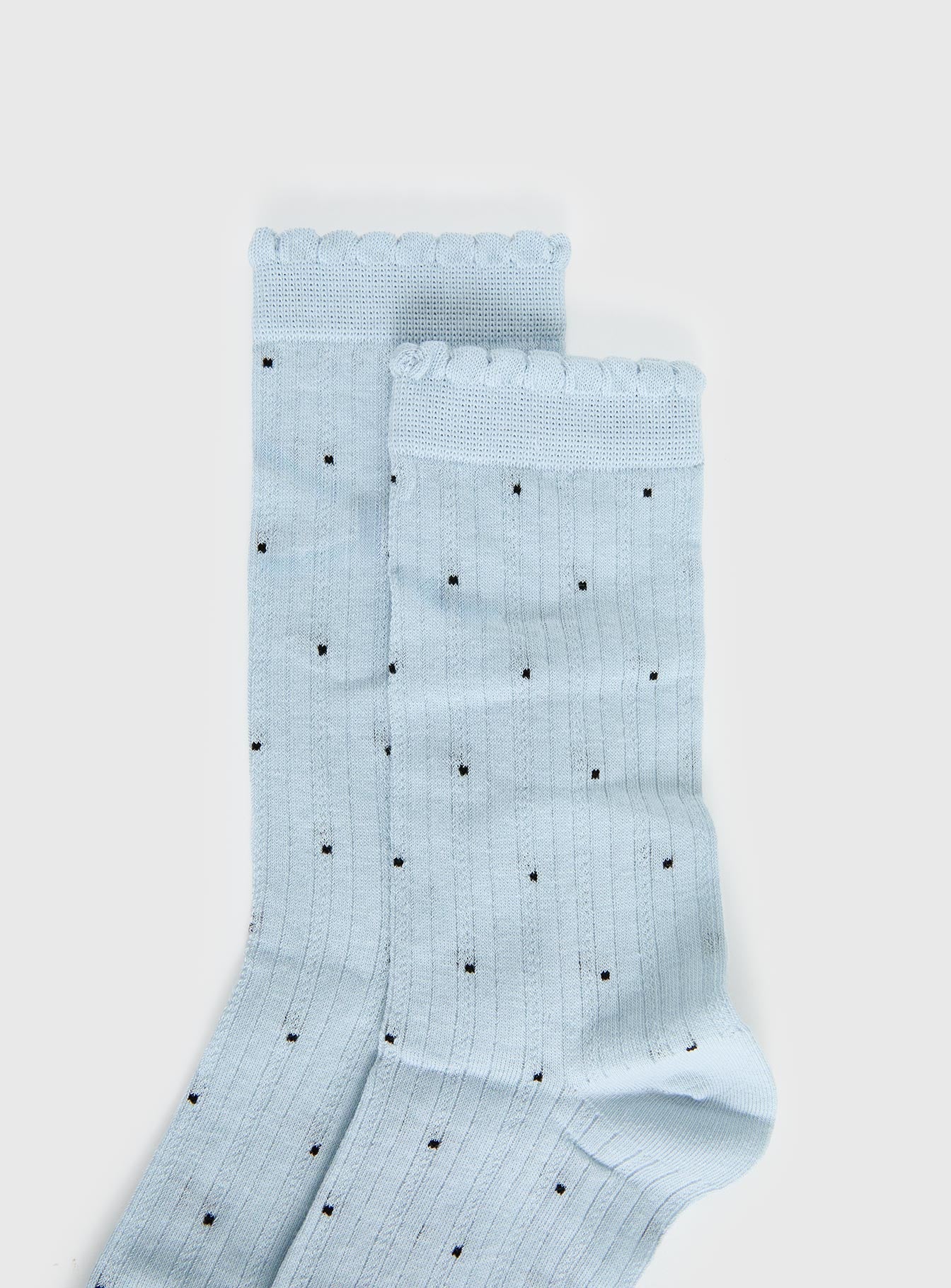 Rosee Ribbed Socks Blue Polka - Image 3