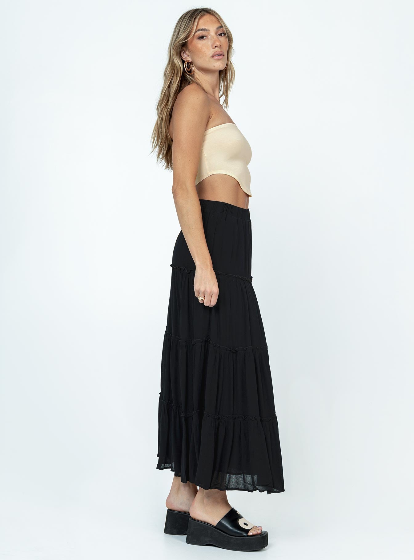 Miriah Maxi Skirt Black - Image 5