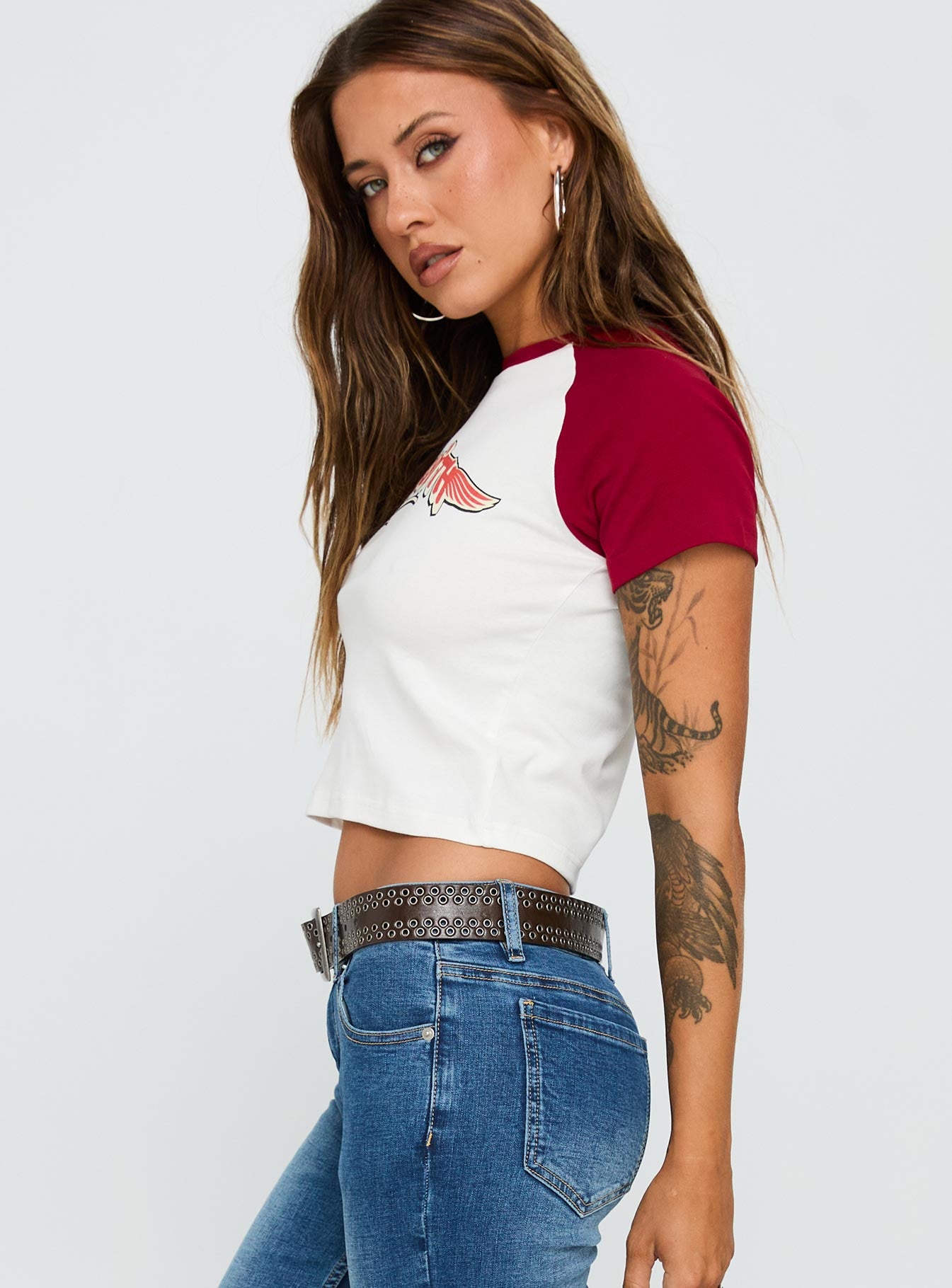 Let Rock Rule Graphic Top White Red - Image 3